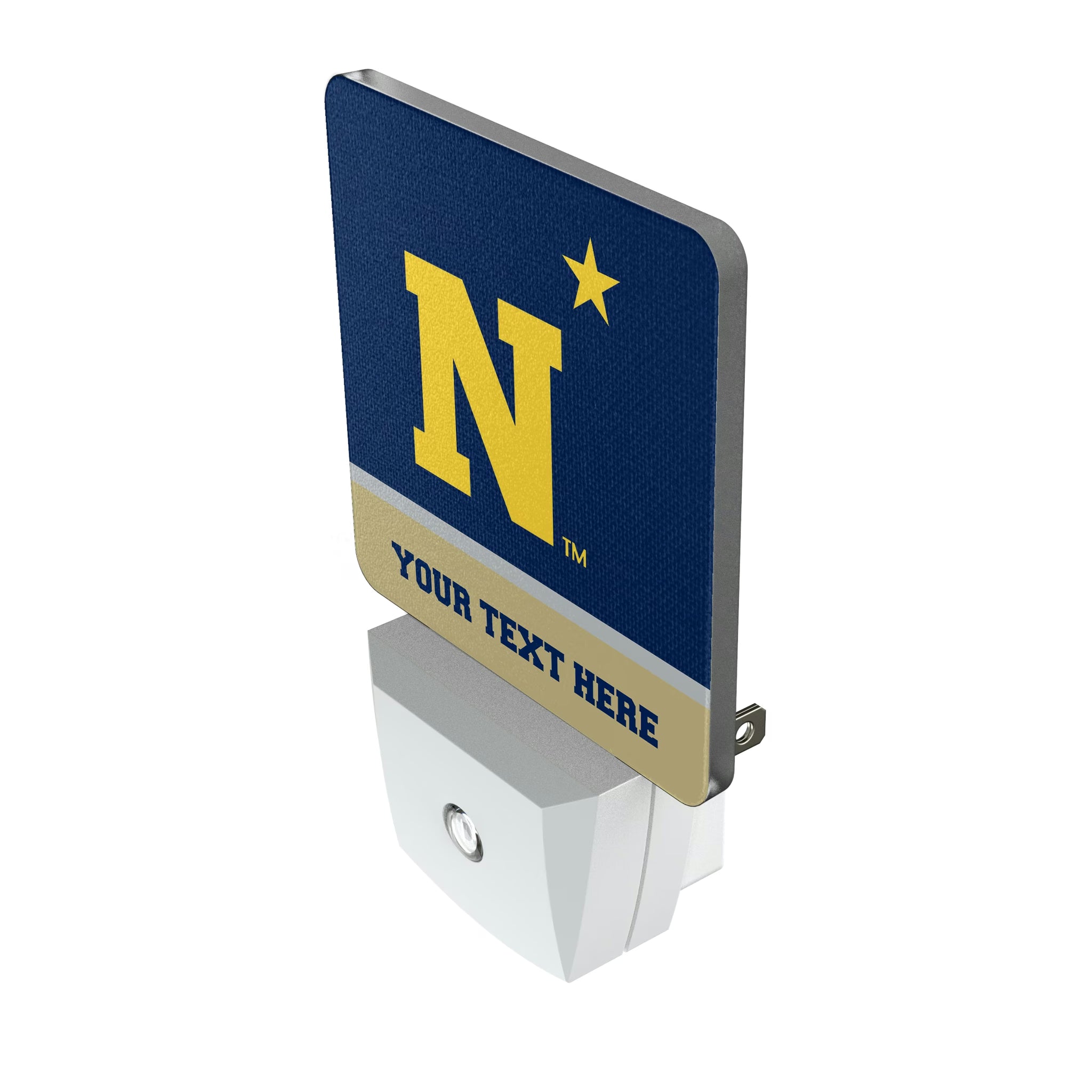 United State Naval Academy Midshipmen Personalized Endzone Solid Night Light 2-Pack - Isometric View