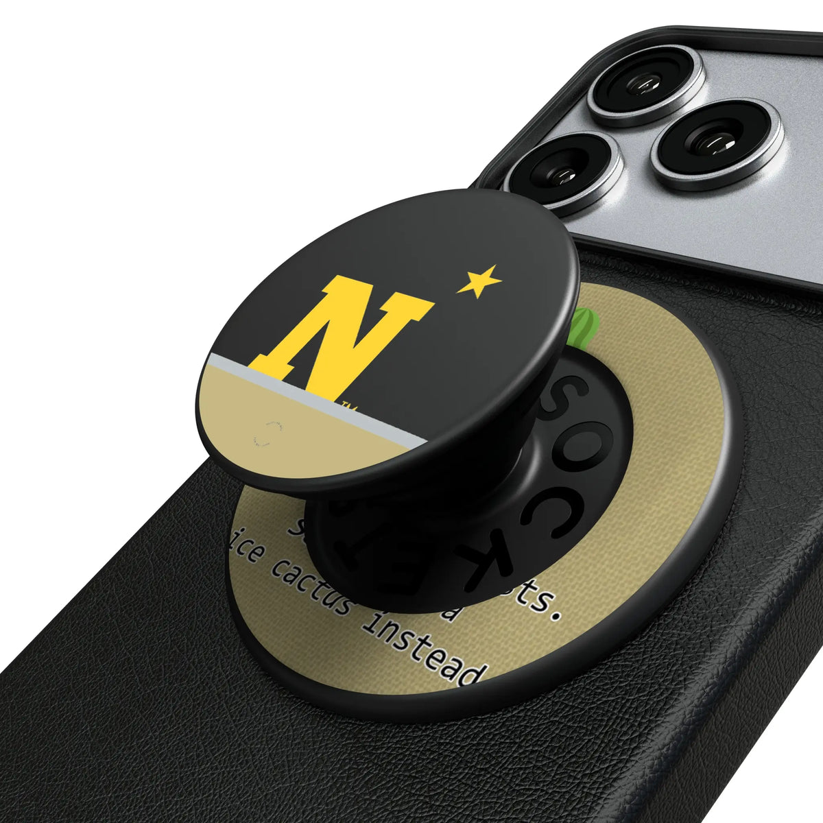 United State Naval Academy Midshipmen Personalized Endzone Solid Popsockets Round Magnetic
