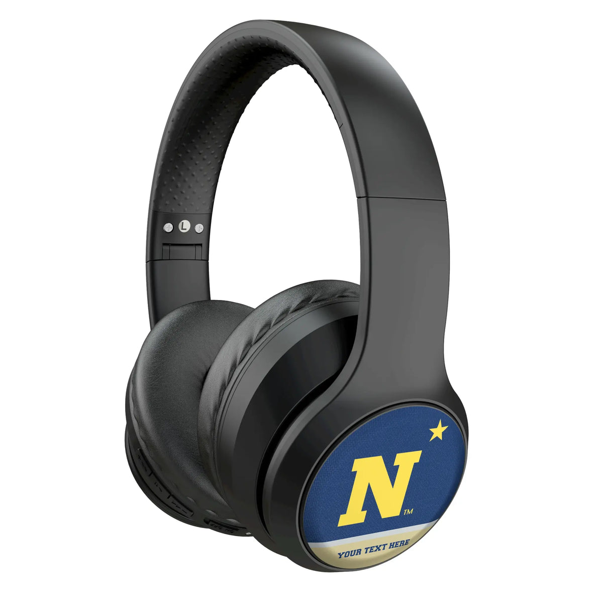United State Naval Academy Midshipmen Personalized Endzone Solid Wireless Over-Ear Headphones With Case