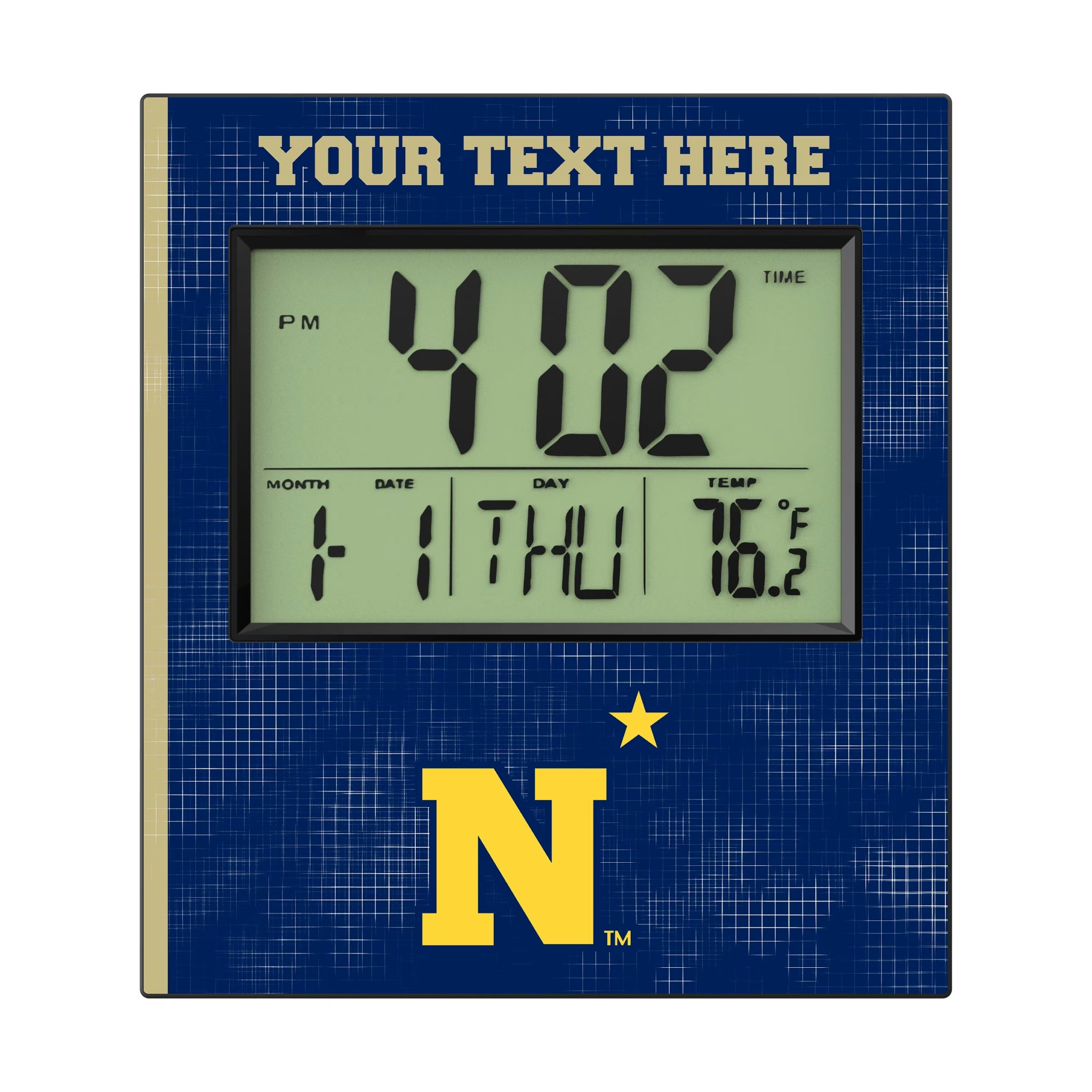 United State Naval Academy Midshipmen Personalized Hatch Wall Clock