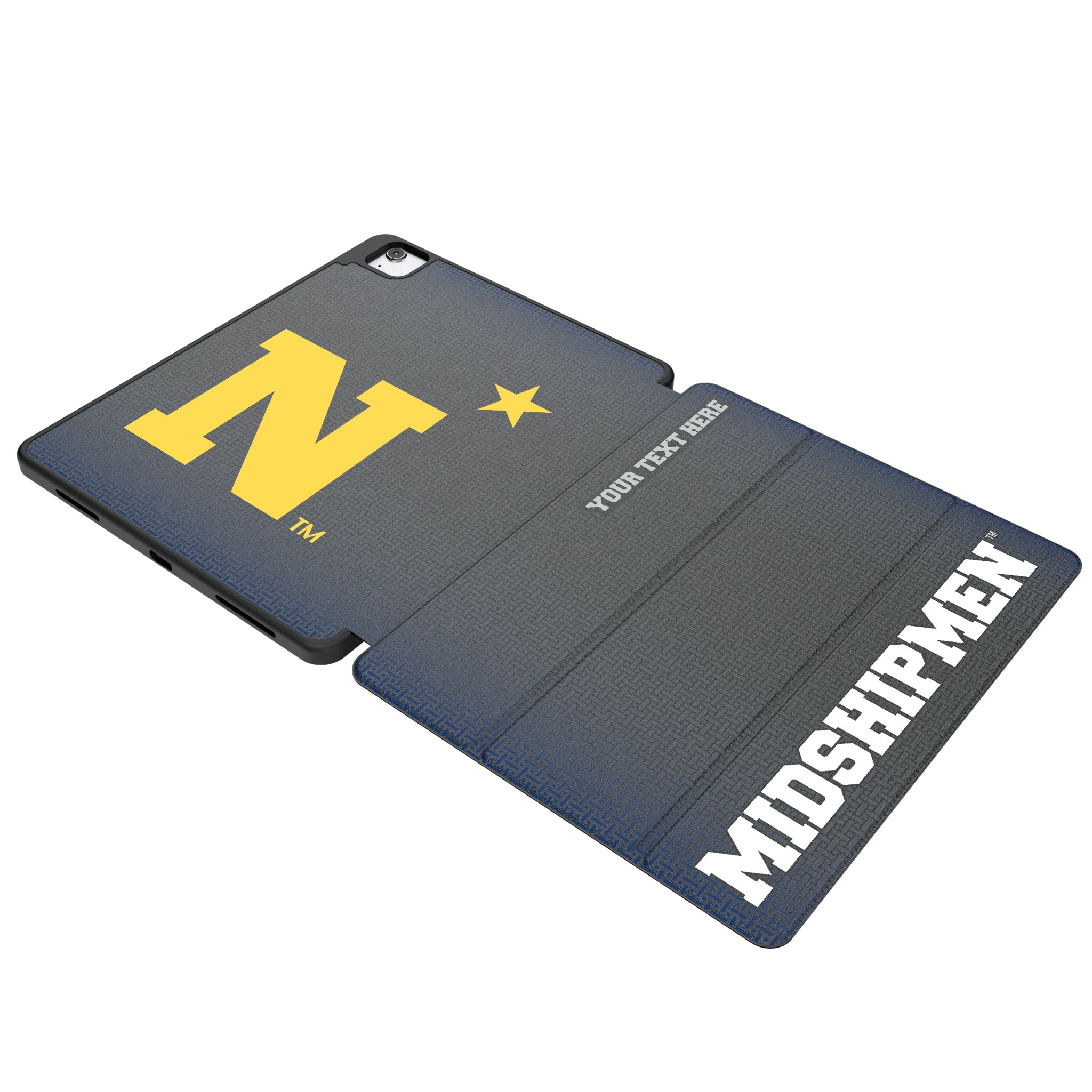 United State Naval Academy Midshipmen Personalized Linen iPad Tablet Case for Apple iPad