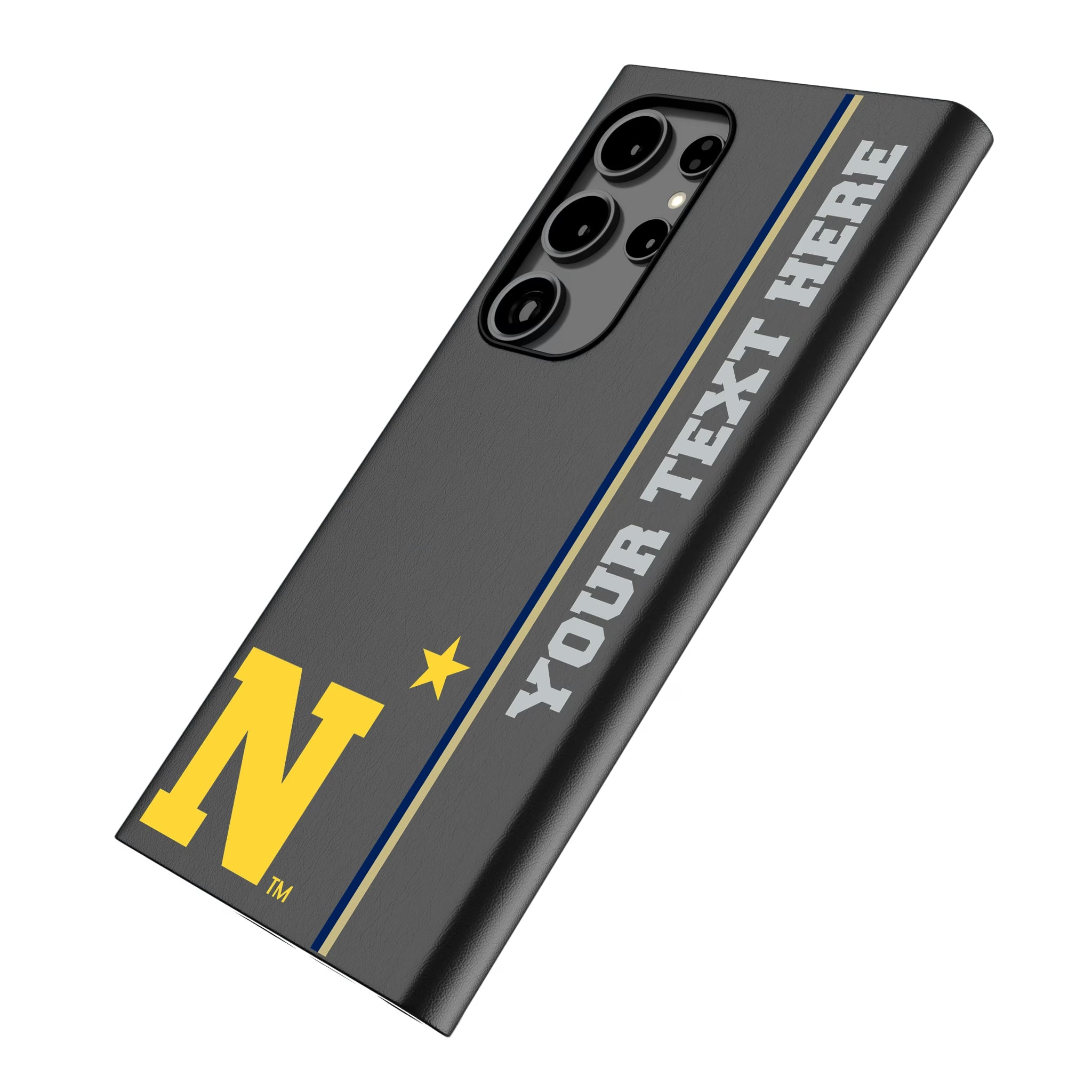 United State Naval Academy Midshipmen Personalized Sidebard Galaxy MagSafe Compatible Phone Case for Samsung Galaxy - Isometric View