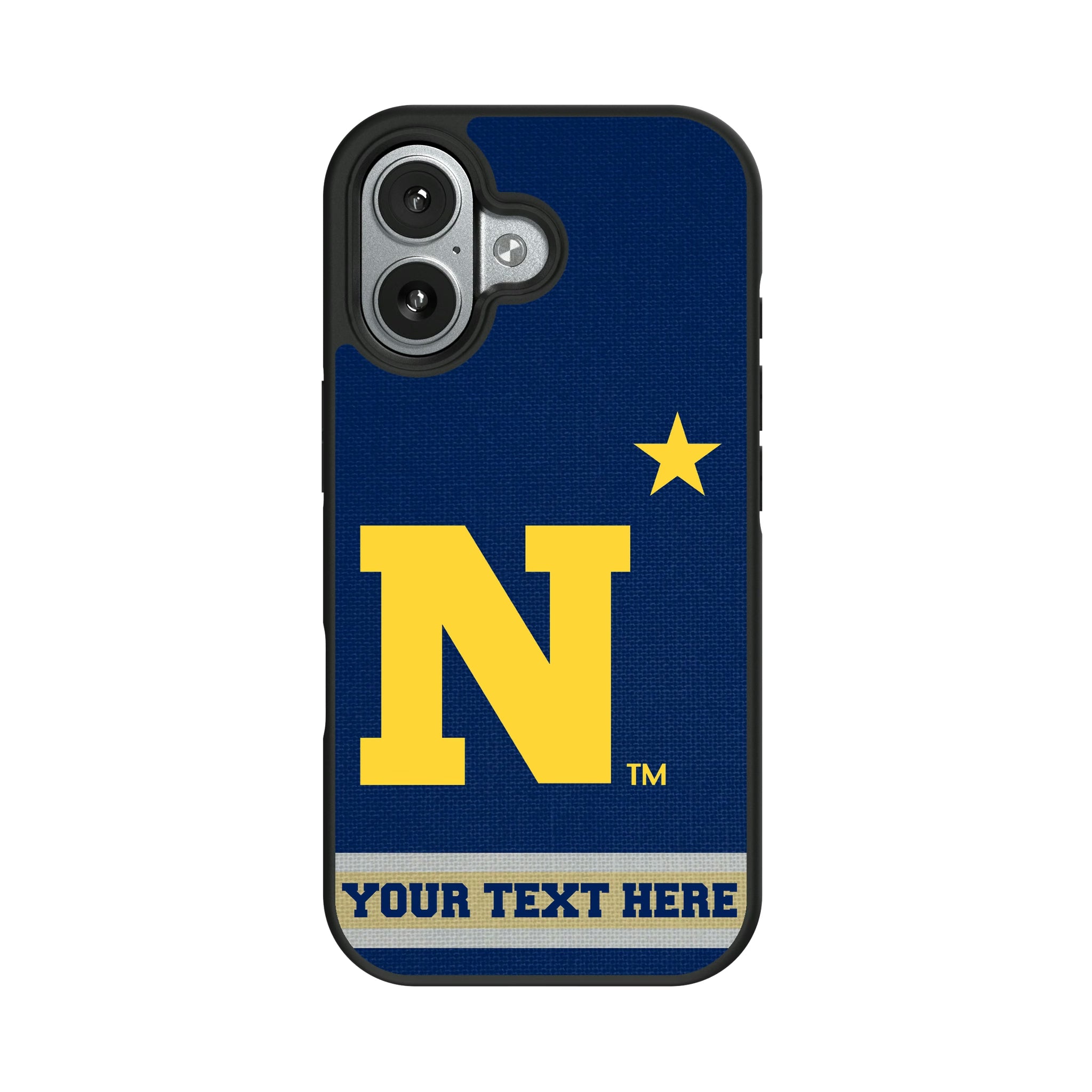 United State Naval Academy Midshipmen Personalized Stripe iPhone Bump Phone Case for Apple iPhone#Device_iPhone 17