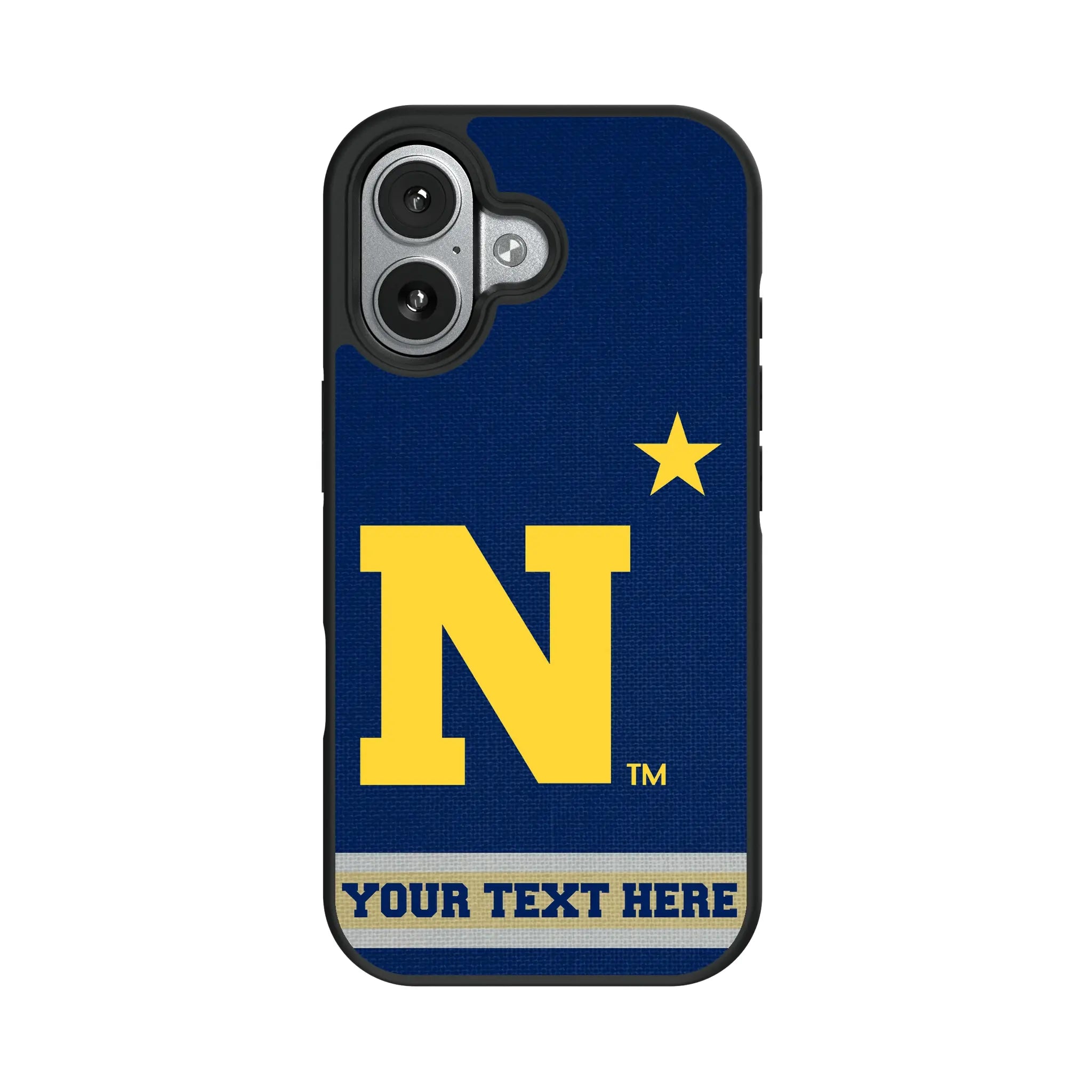 United State Naval Academy Midshipmen Personalized Stripe iPhone Bump Phone Case for Apple iPhone#Device_iPhone 17