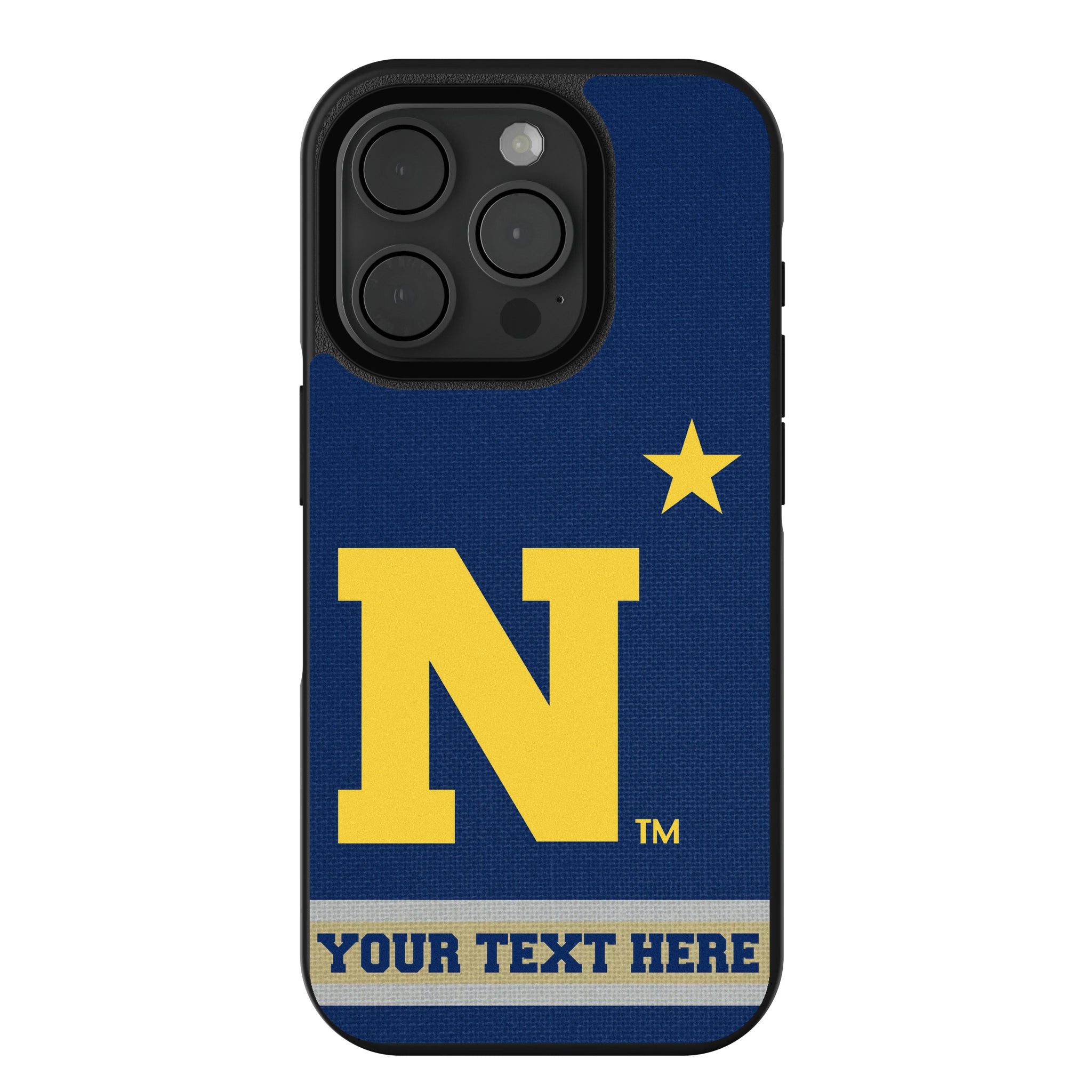 United State Naval Academy Midshipmen Personalized Stripe iPhone Bump Phone Case for Apple iPhone