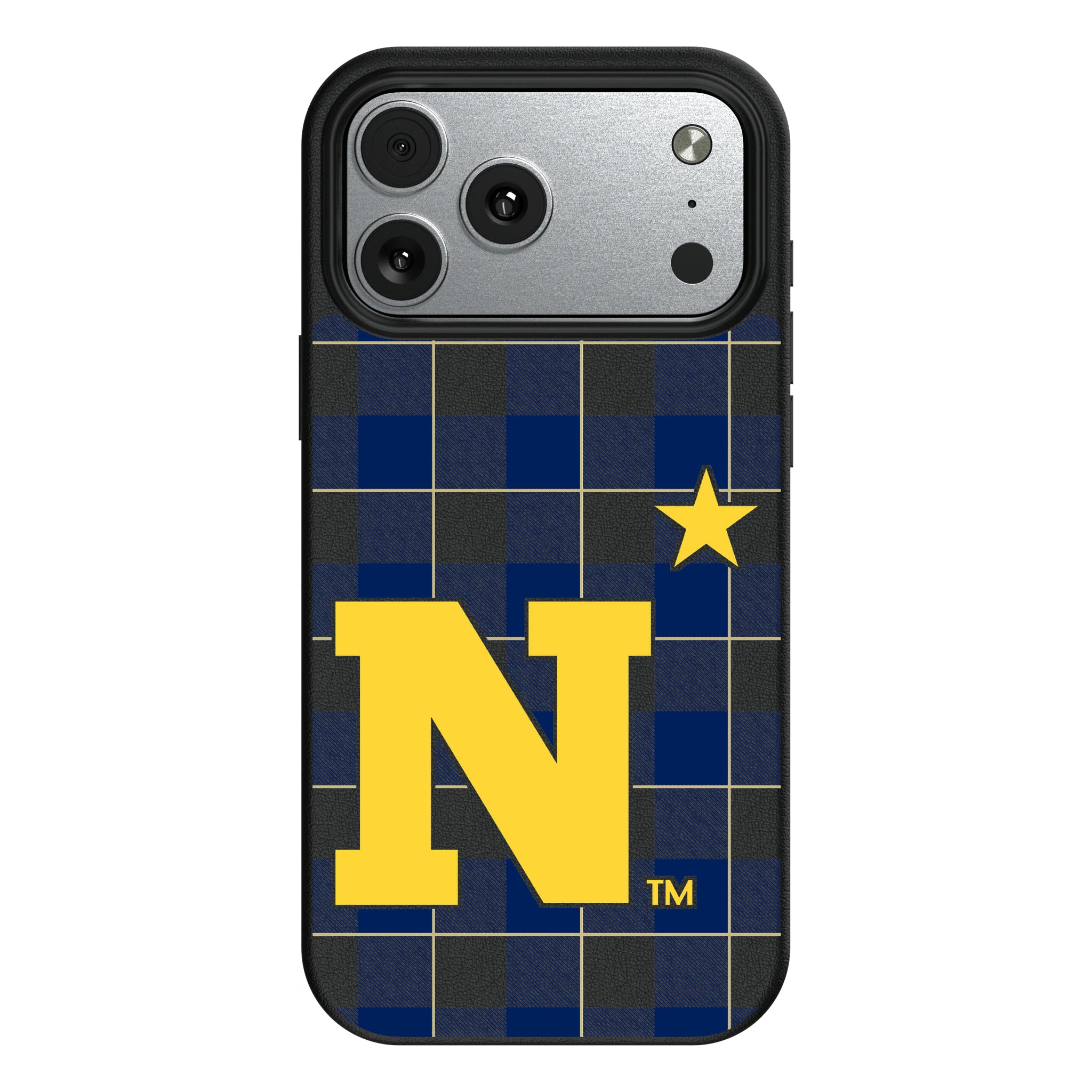 United State Naval Academy Midshipmen Plaid iPhone MagSafe Compatible Phone Case for Apple iPhone#Device_iPhone 17 Pro Max