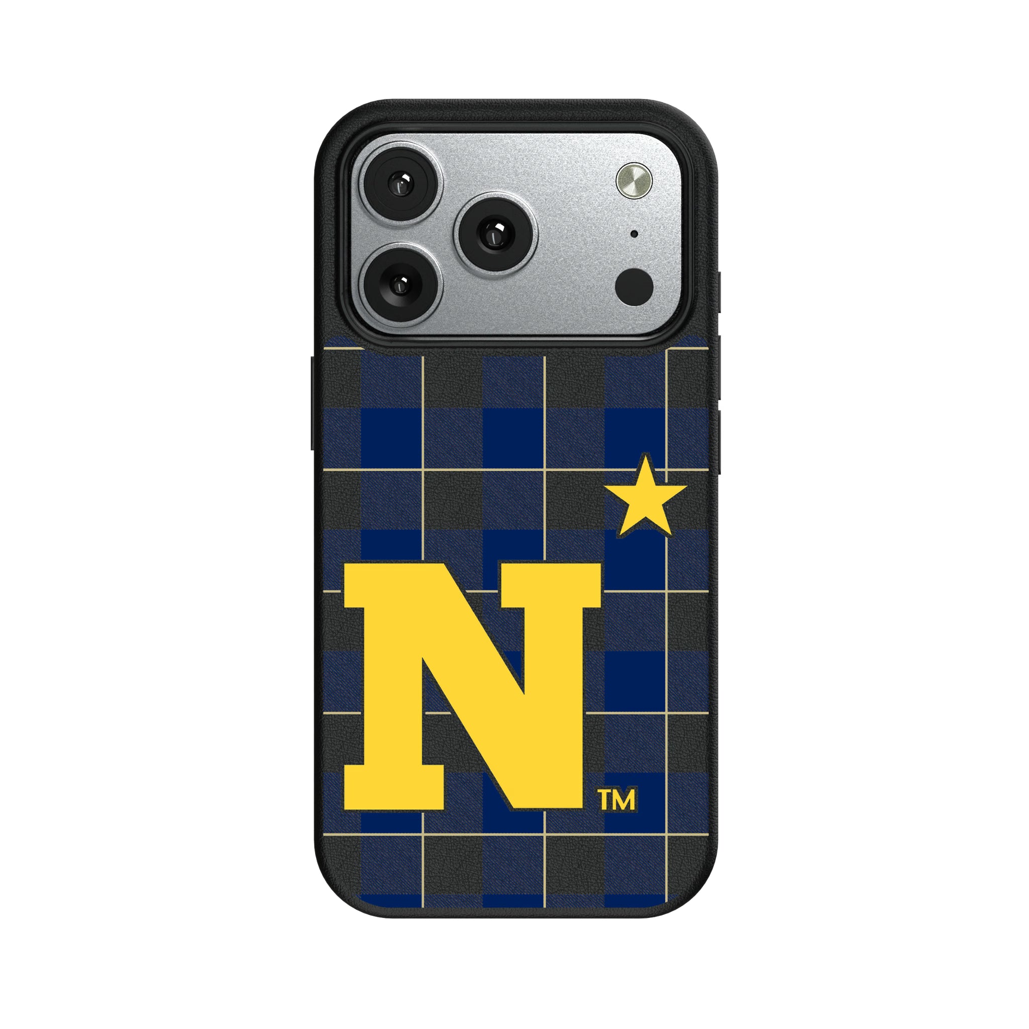 United State Naval Academy Midshipmen Plaid iPhone MagSafe Compatible Phone Case for Apple iPhone#Device_iPhone 17 Pro
