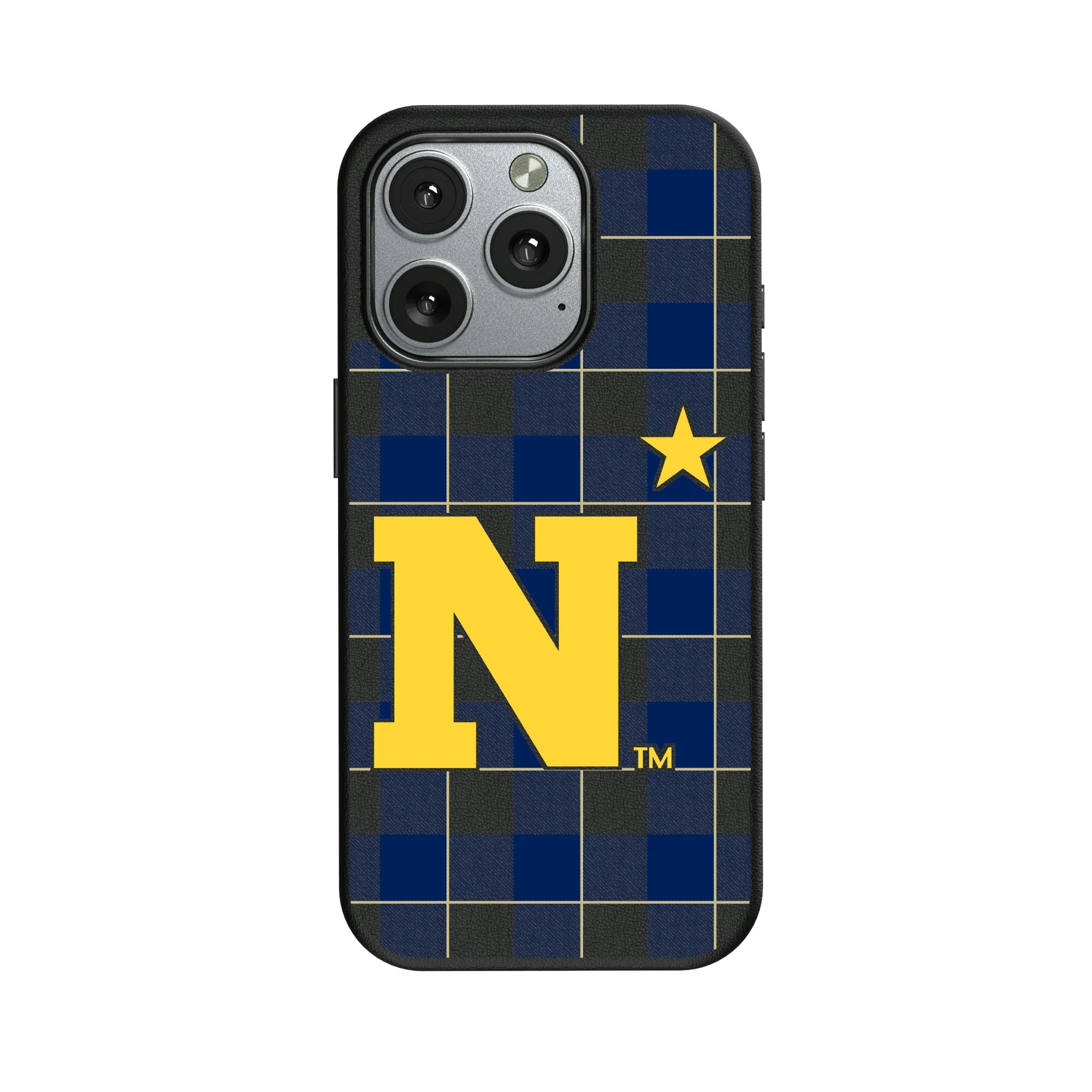 United State Naval Academy Midshipmen Plaid iPhone MagSafe Compatible Phone Case for Apple iPhone