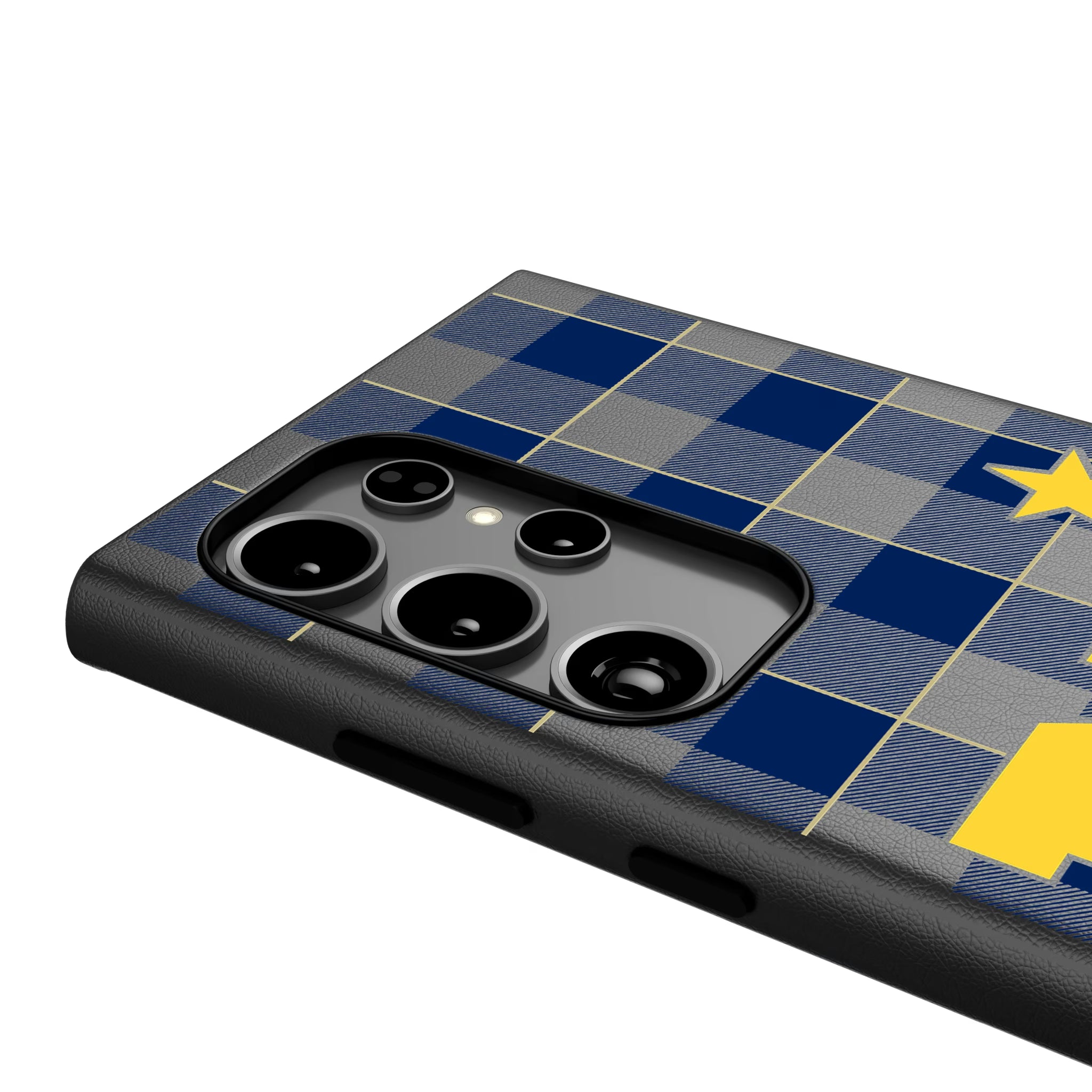 United State Naval Academy Midshipmen Plaid Galaxy MagSafe Compatible Phone Case for Samsung Galaxy - Detail