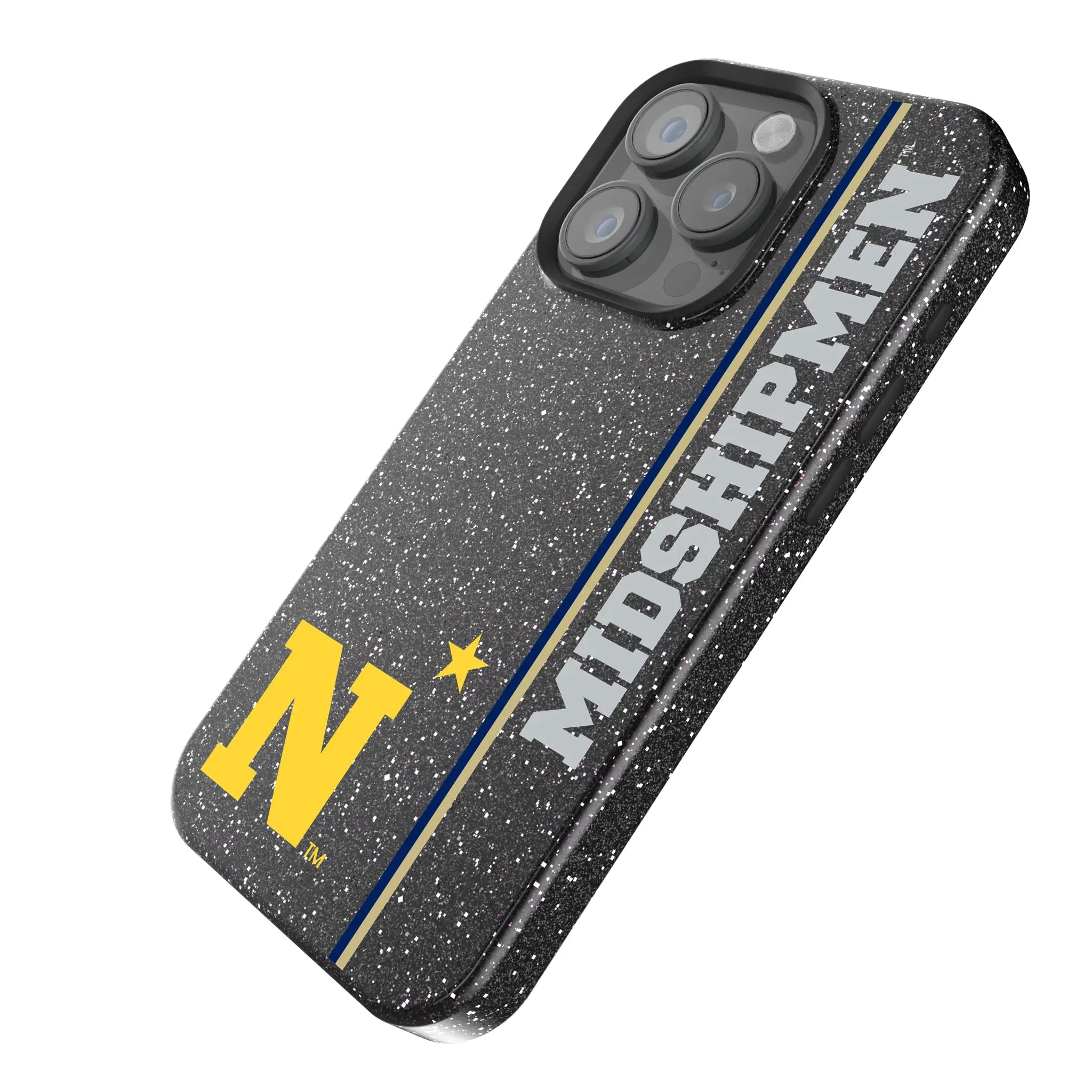 United State Naval Academy Midshipmen Sidebar iPhone Bling Phone Case for Apple iPhone - Isometric View