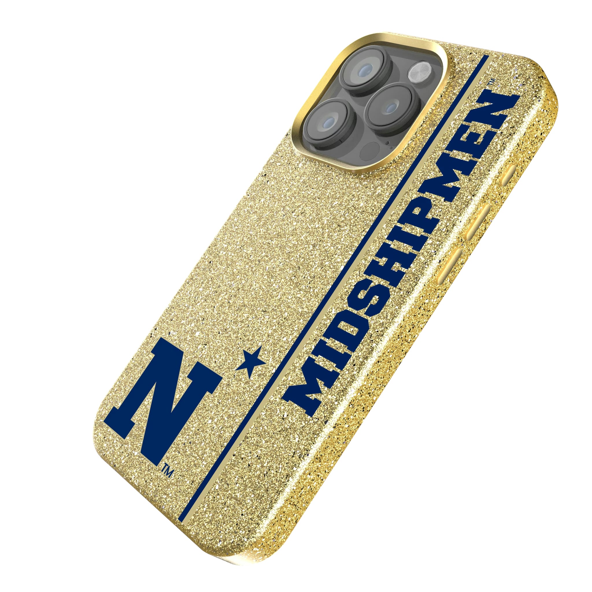 United State Naval Academy Midshipmen Sidebar iPhone Bling Phone Case for Apple iPhone - Isometric View