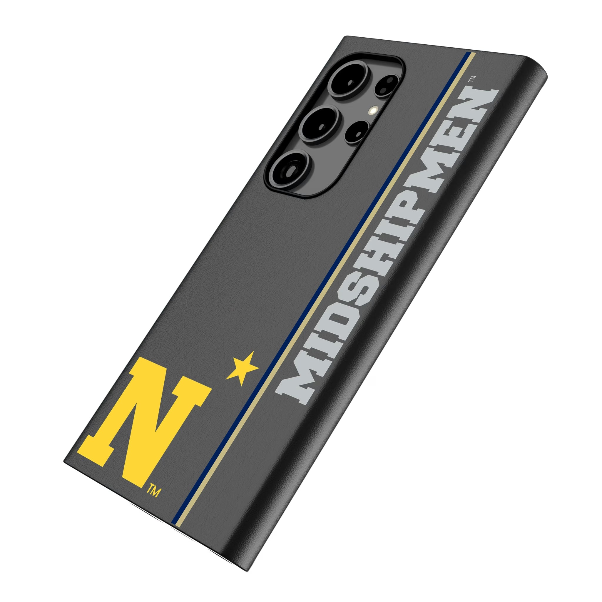United State Naval Academy Midshipmen Sidebar Galaxy MagSafe Compatible Phone Case for Samsung Galaxy - Isometric View