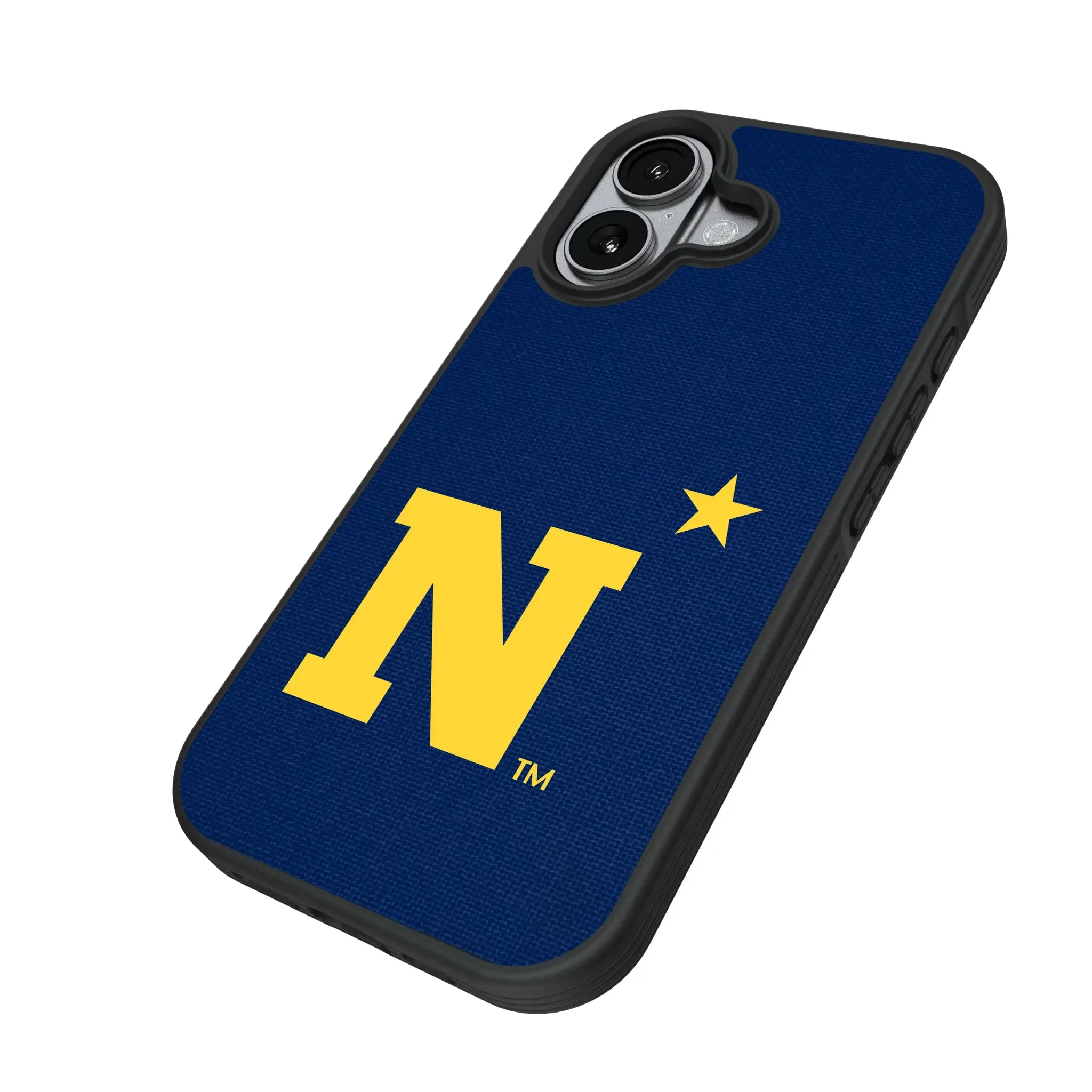 United State Naval Academy Midshipmen Solid iPhone Bump Phone Case for Apple iPhone - Isometric View#Device_iPhone 17