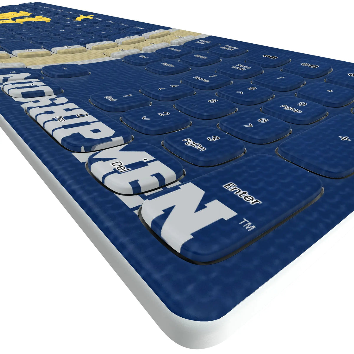 United State Naval Academy Midshipmen Stripe KKB605 Curved Wireless Keyboard - Detail