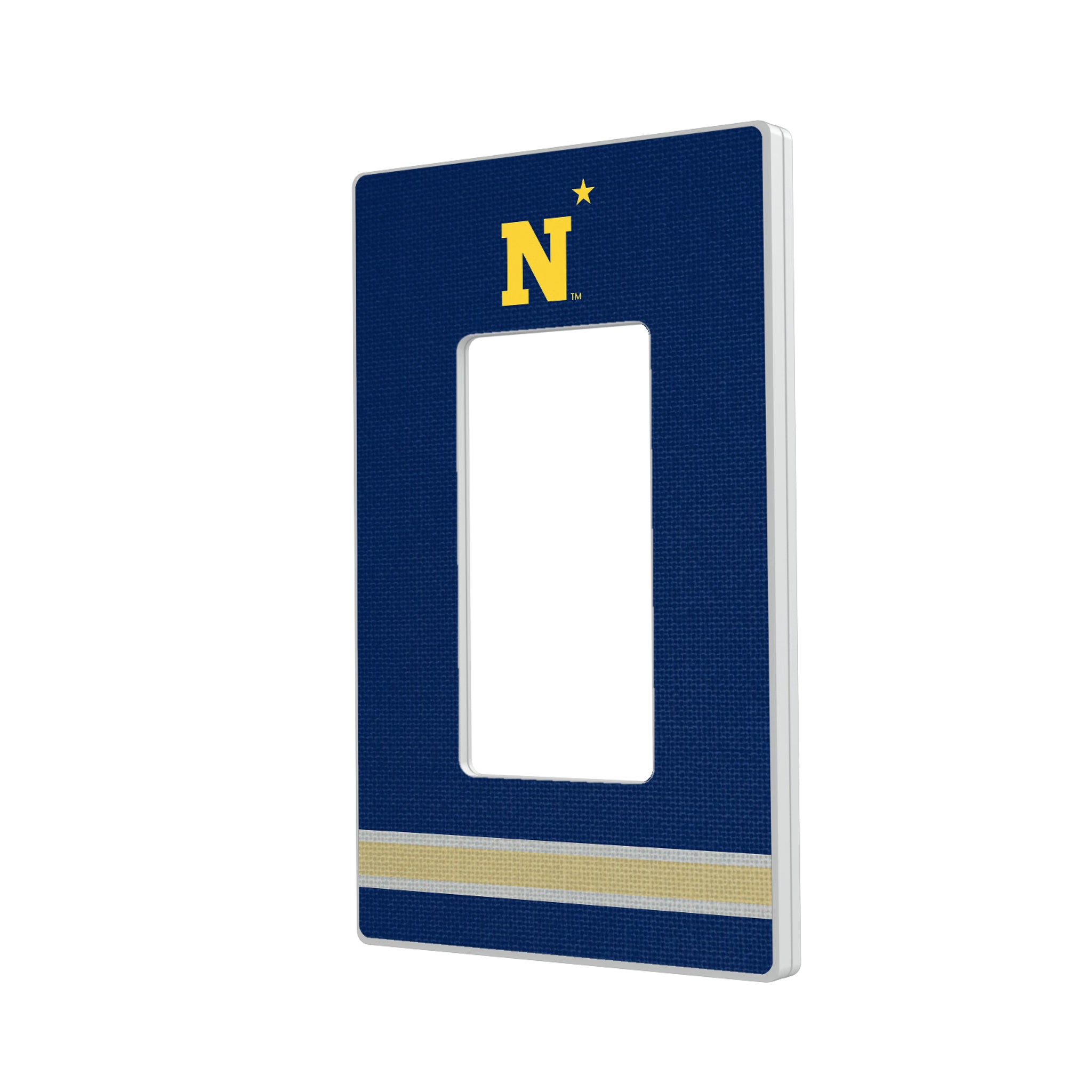 United State Naval Academy Midshipmen Stripe Hidden-Screw Light Switch Plate#Style_Single Rocker
