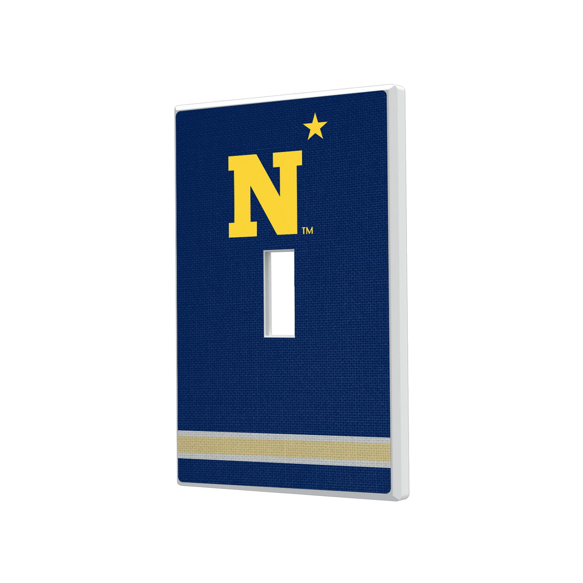 United State Naval Academy Midshipmen Stripe Hidden-Screw Light Switch Plate#Style_Single Toggle