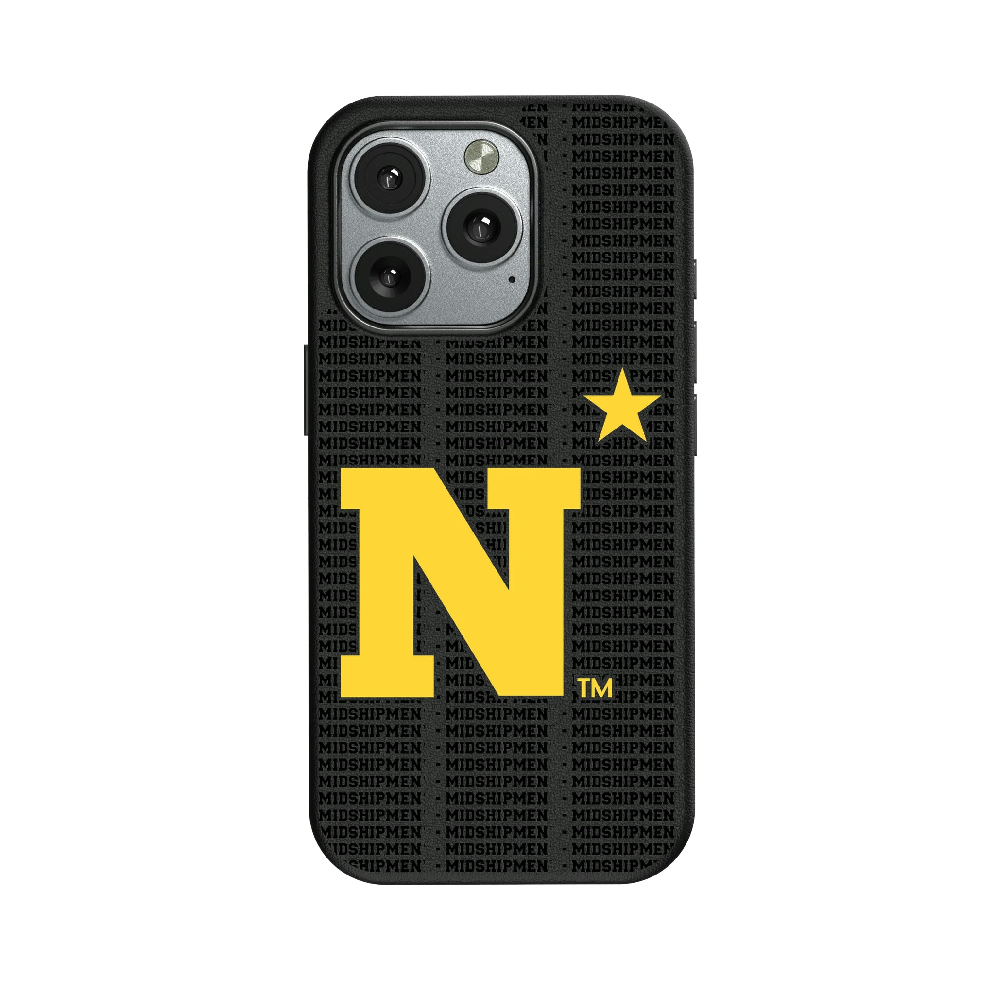 United State Naval Academy Midshipmen Text Backdrop iPhone MagSafe Compatible Phone Case for Apple iPhone