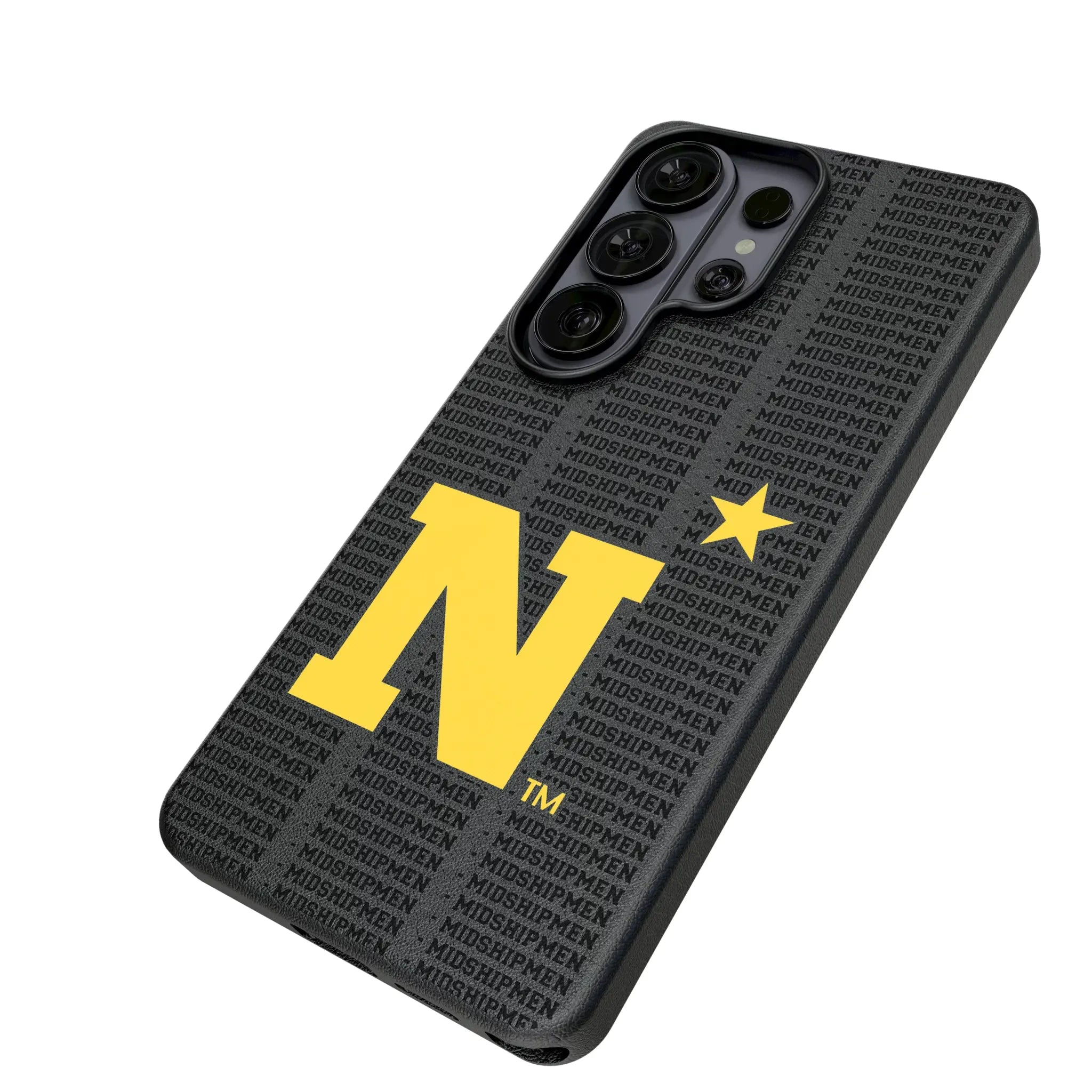 United State Naval Academy Midshipmen Text Backdrop Galaxy MagSafe Compatible Phone Case for Samsung Galaxy - Isometric View#Device_Galaxy S26 Ultra