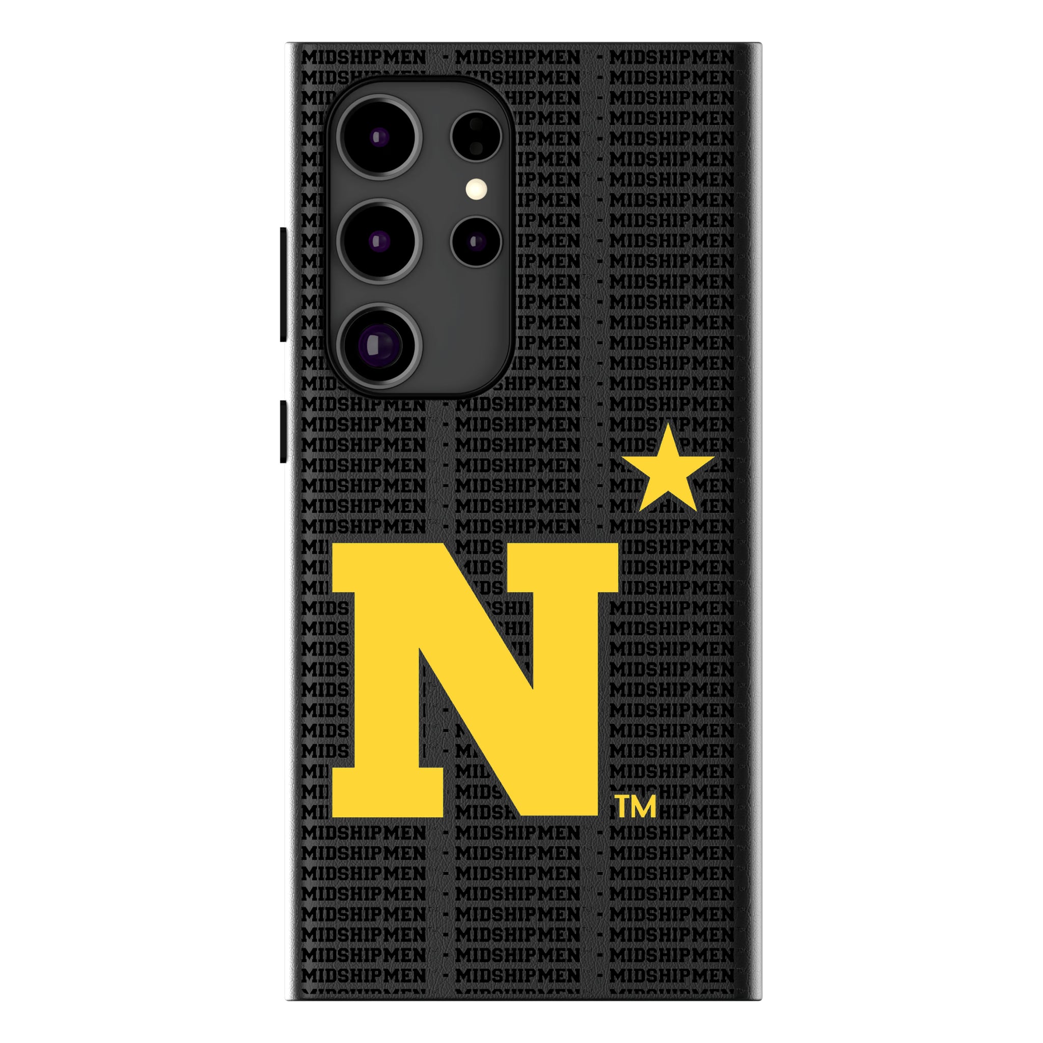 United State Naval Academy Midshipmen Text Backdrop Galaxy MagSafe Compatible Phone Case for Samsung Galaxy