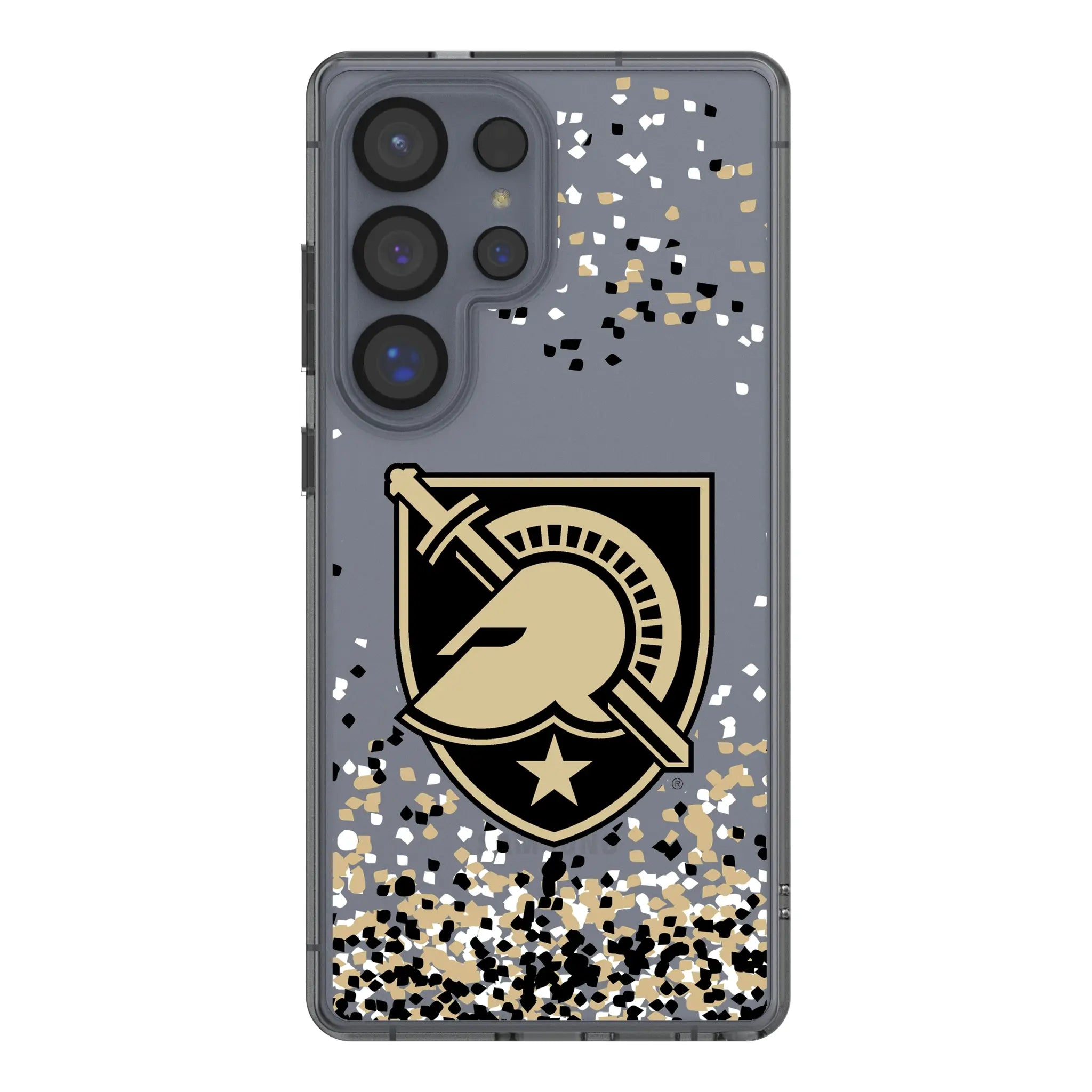 United States Military Academy Black Knights Confetti Galaxy Clear Phone Case for Samsung Galaxy#Device_Galaxy S25 Ultra