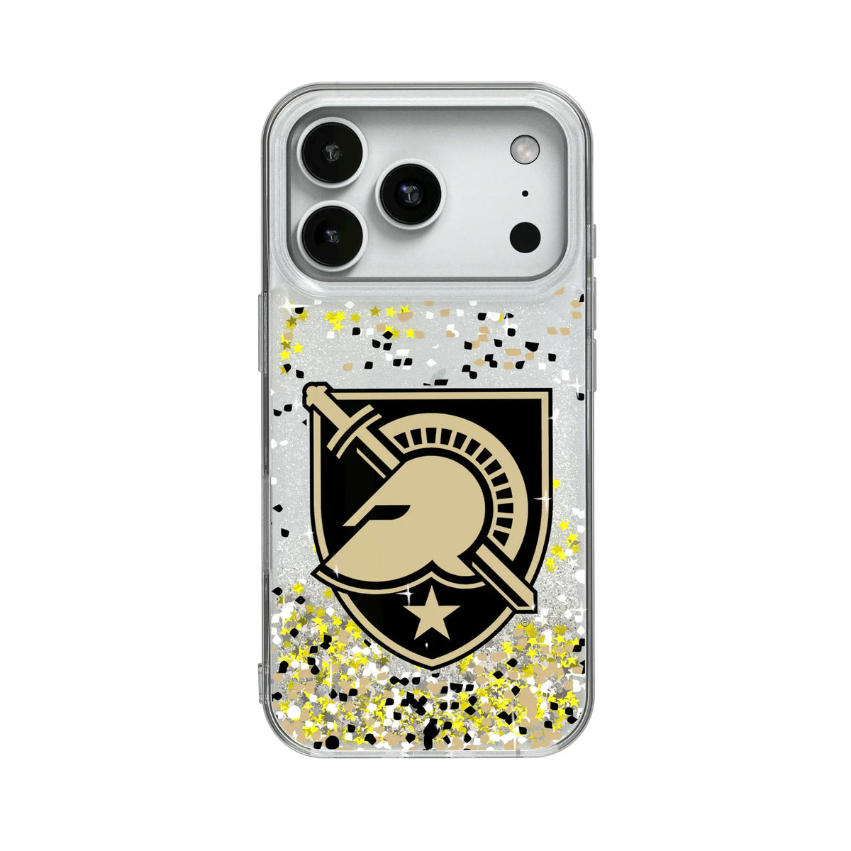 United States Military Academy Black Knights Confetti Glitter Phone Case for Apple iPhone