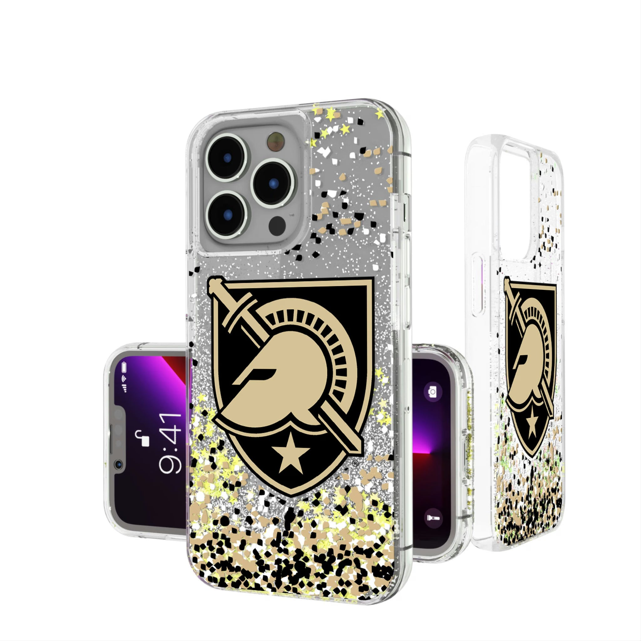 United States Military Academy Black Knights Confetti iPhone Glitter Phone Case for Apple iPhone