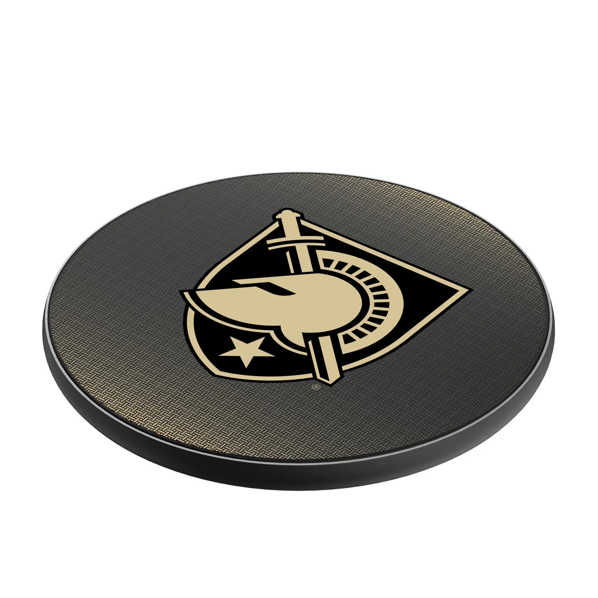 United States Military Academy Black Knights Linen 15-Watt Wireless Charger - Isometric View