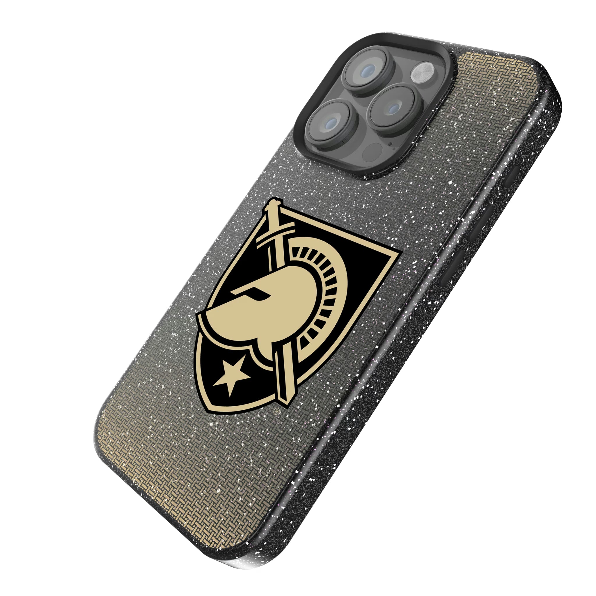 United States Military Academy Black Knights Linen iPhone Bling Phone Case for Apple iPhone - Isometric View