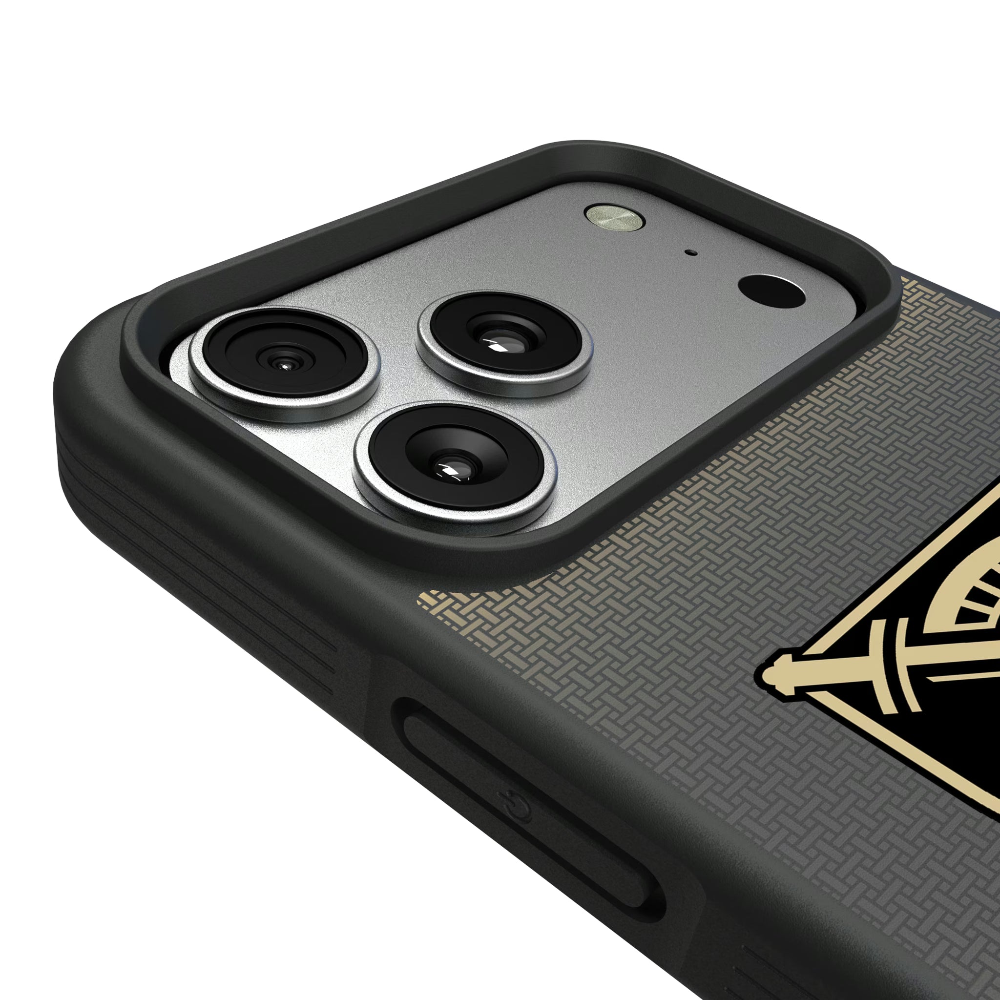 United States Military Academy Black Knights Linen iPhone Bump Phone Case for Apple iPhone - Detail#Device_iPhone 17 Pro Max