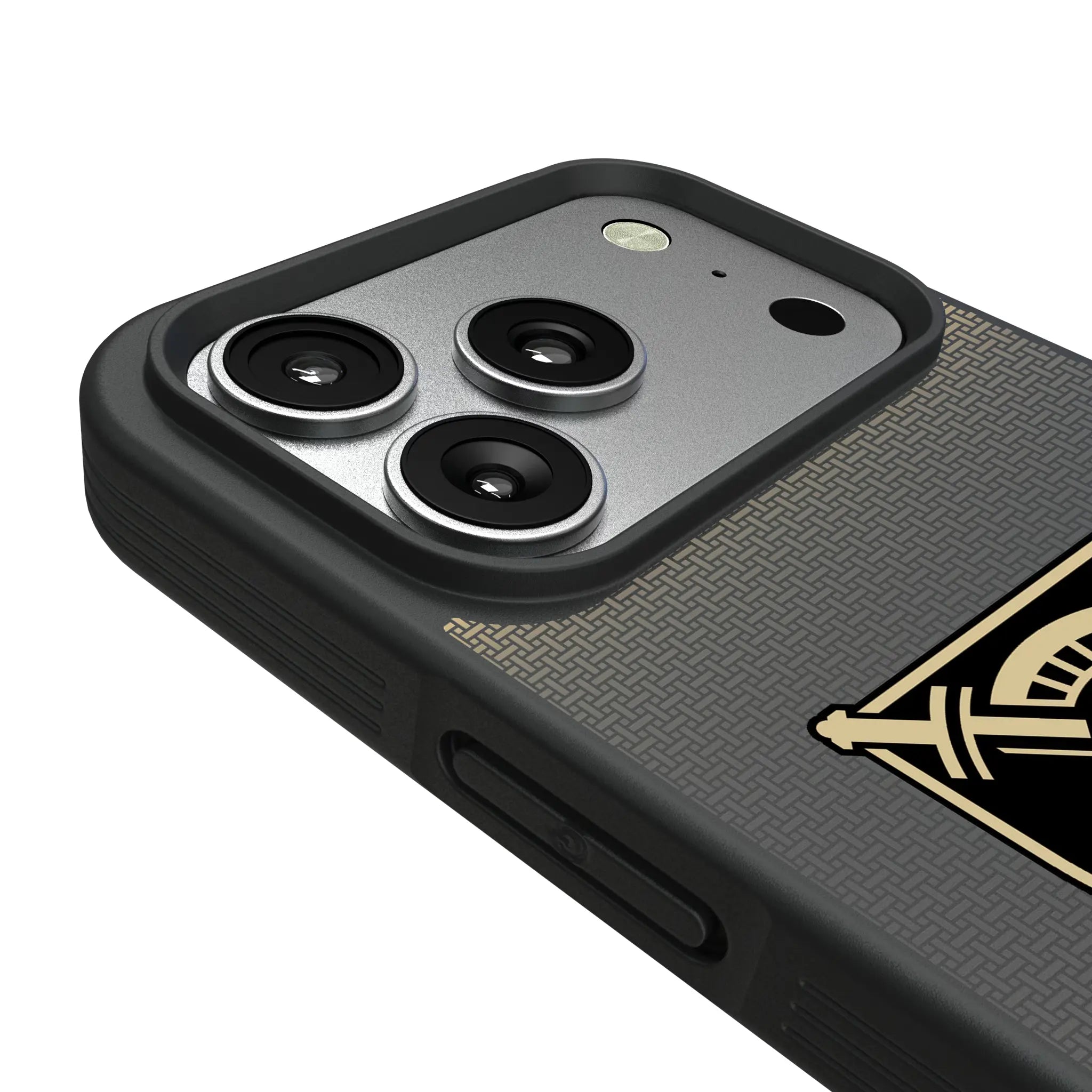 United States Military Academy Black Knights Linen iPhone Bump Phone Case for Apple iPhone - Detail#Device_iPhone 17 Pro