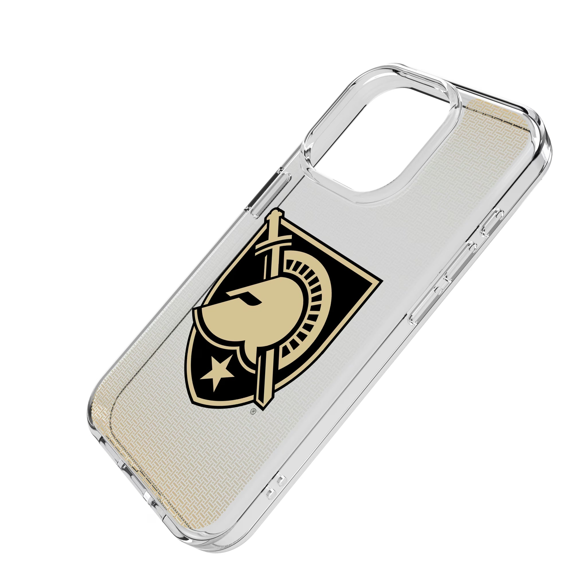 United States Military Academy Black Knights Linen iPhone Clear Phone Case for Apple iPhone - Isometric View