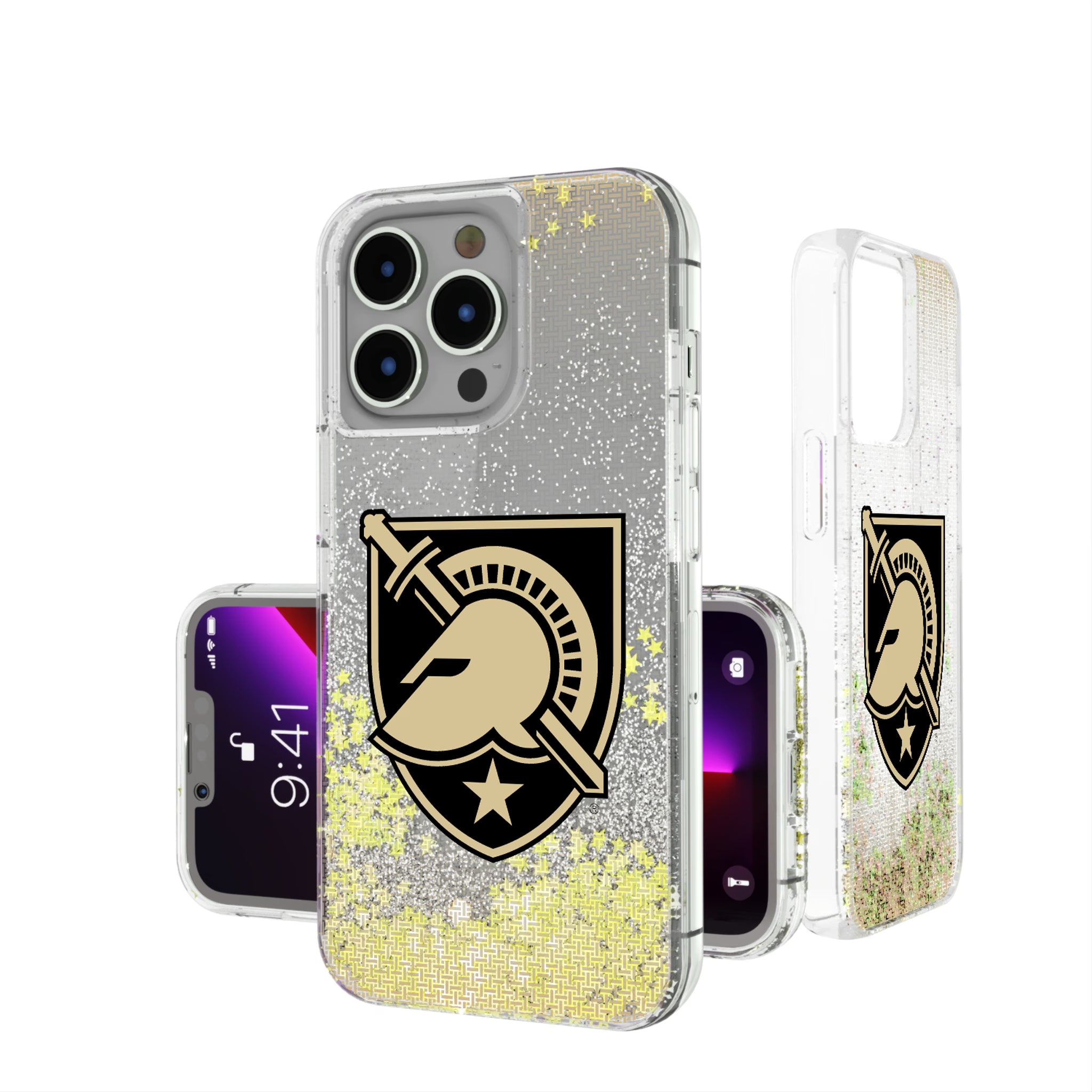 United States Military Academy Black Knights Linen iPhone Glitter Phone Case for Apple iPhone
