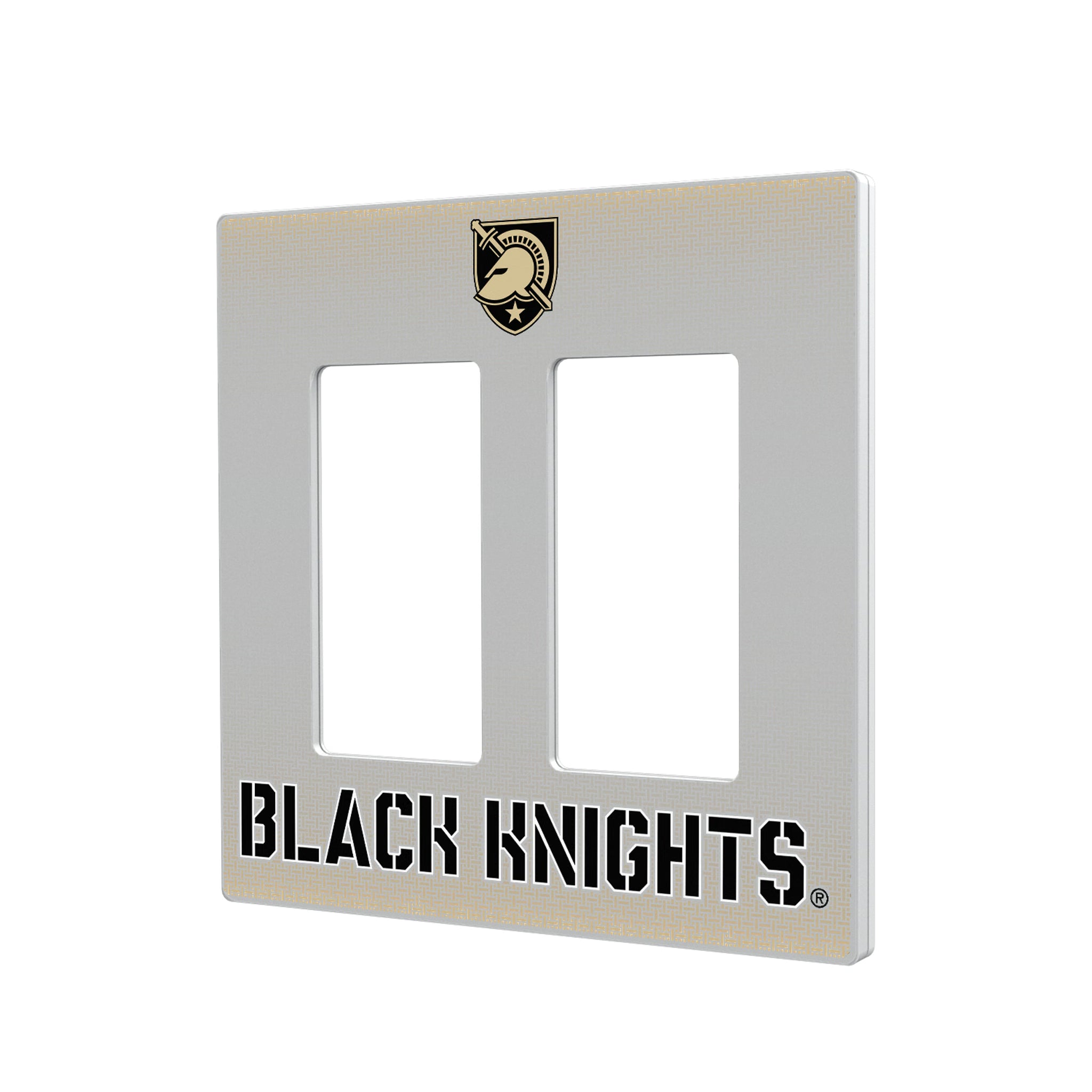 United States Military Academy Black Knights Linen Hidden-Screw Light Switch Plate#Style_Double Rocker