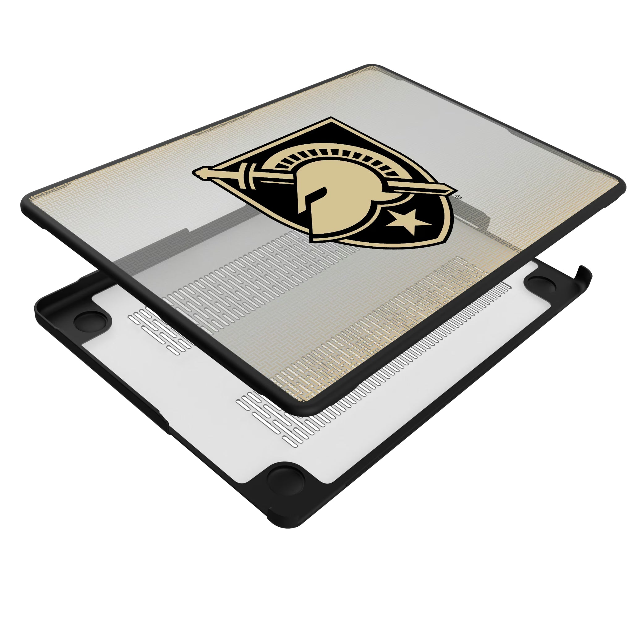 United States Military Academy Black Knights Linen MacBook Laptop Case for Apple MacBook - Isometric View#Device_MacBook Pro (14-inch, 2021) / MacBook Pro (14-inch, 2023) / MacBook Pro (14-inch, 2024)