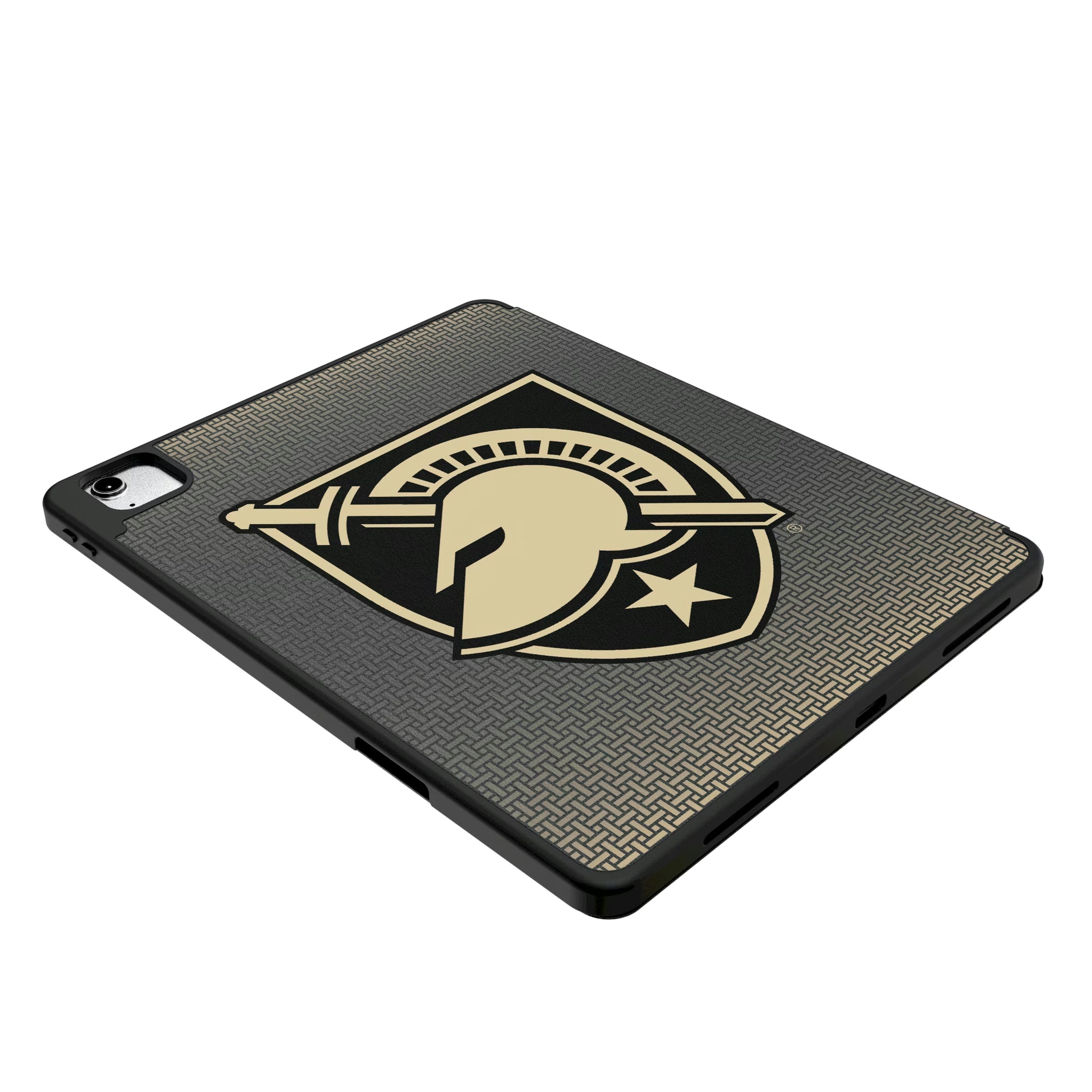 United States Military Academy Black Knights Linen iPad Tablet Case for Apple iPad - Isometric View