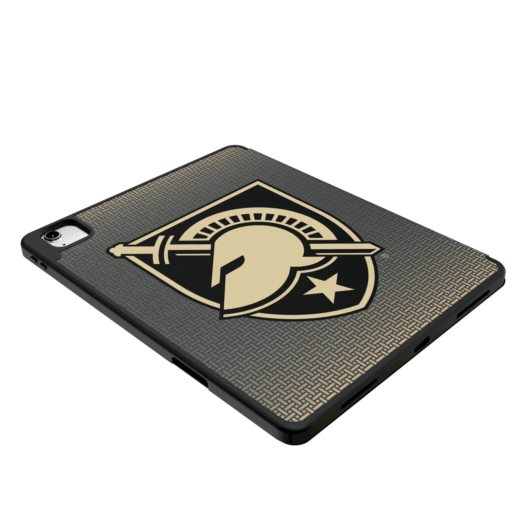 United States Military Academy Black Knights Linen iPad Tablet Case for Apple iPad - Isometric View