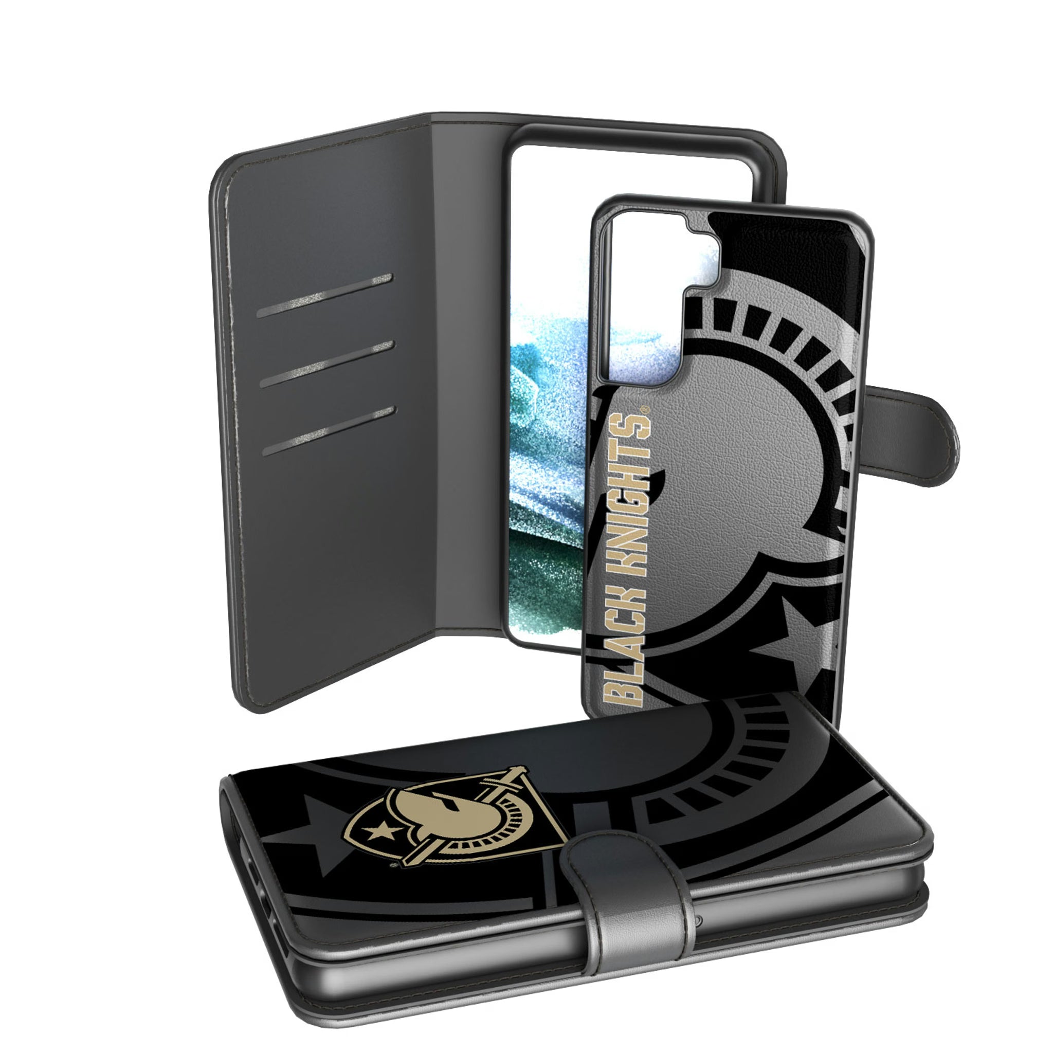 United States Military Academy Black Knights Monocolor Tilt Galaxy Wallet Phone Case for Samsung Galaxy
