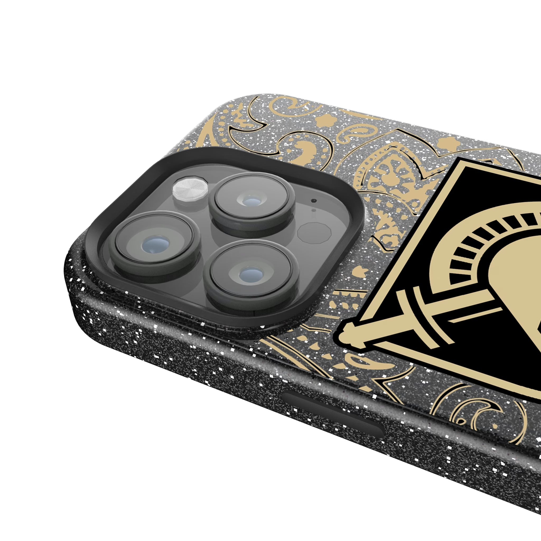 United States Military Academy Black Knights Paisley iPhone Bling Phone Case for Apple iPhone - Detail