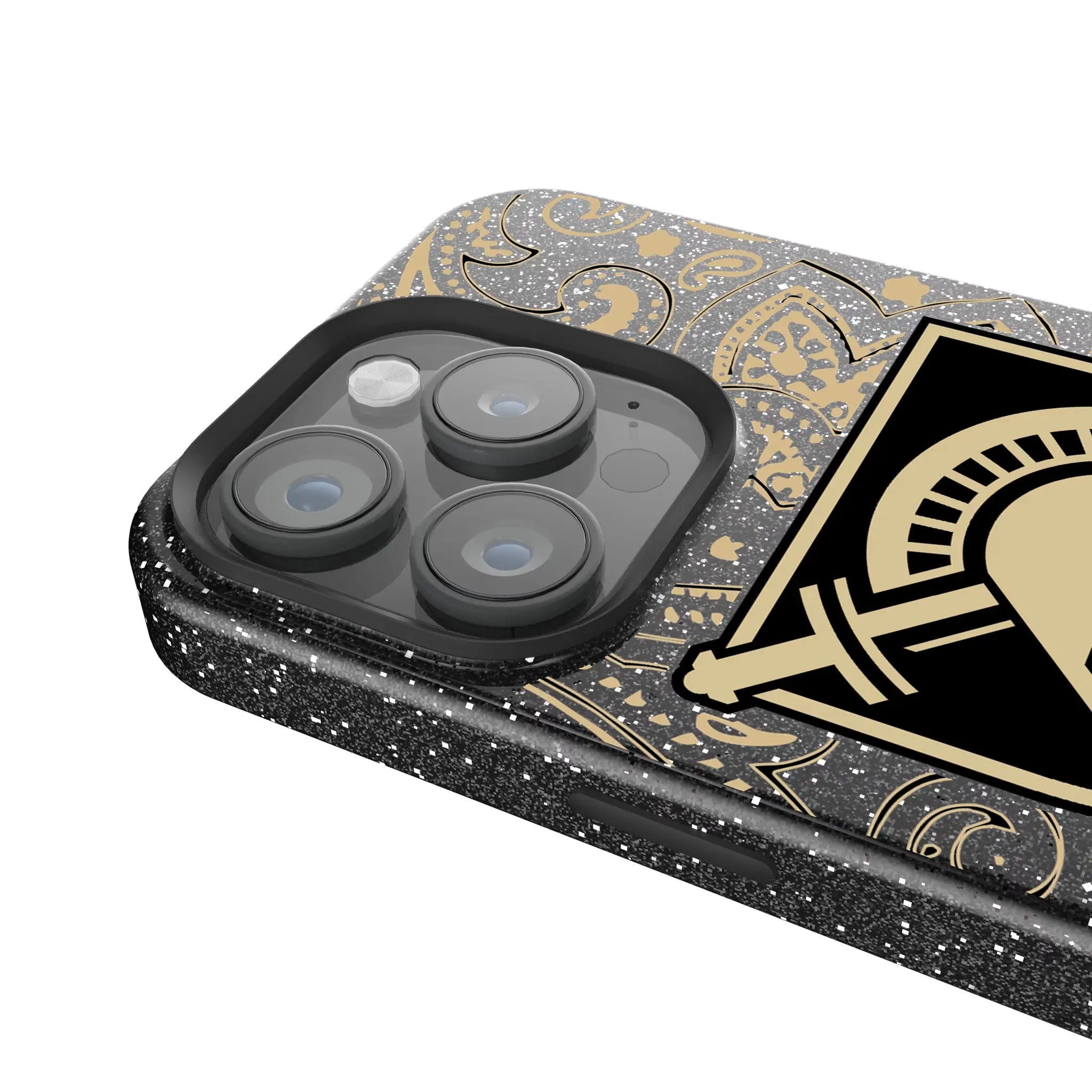 United States Military Academy Black Knights Paisley iPhone Bling Phone Case for Apple iPhone - Detail