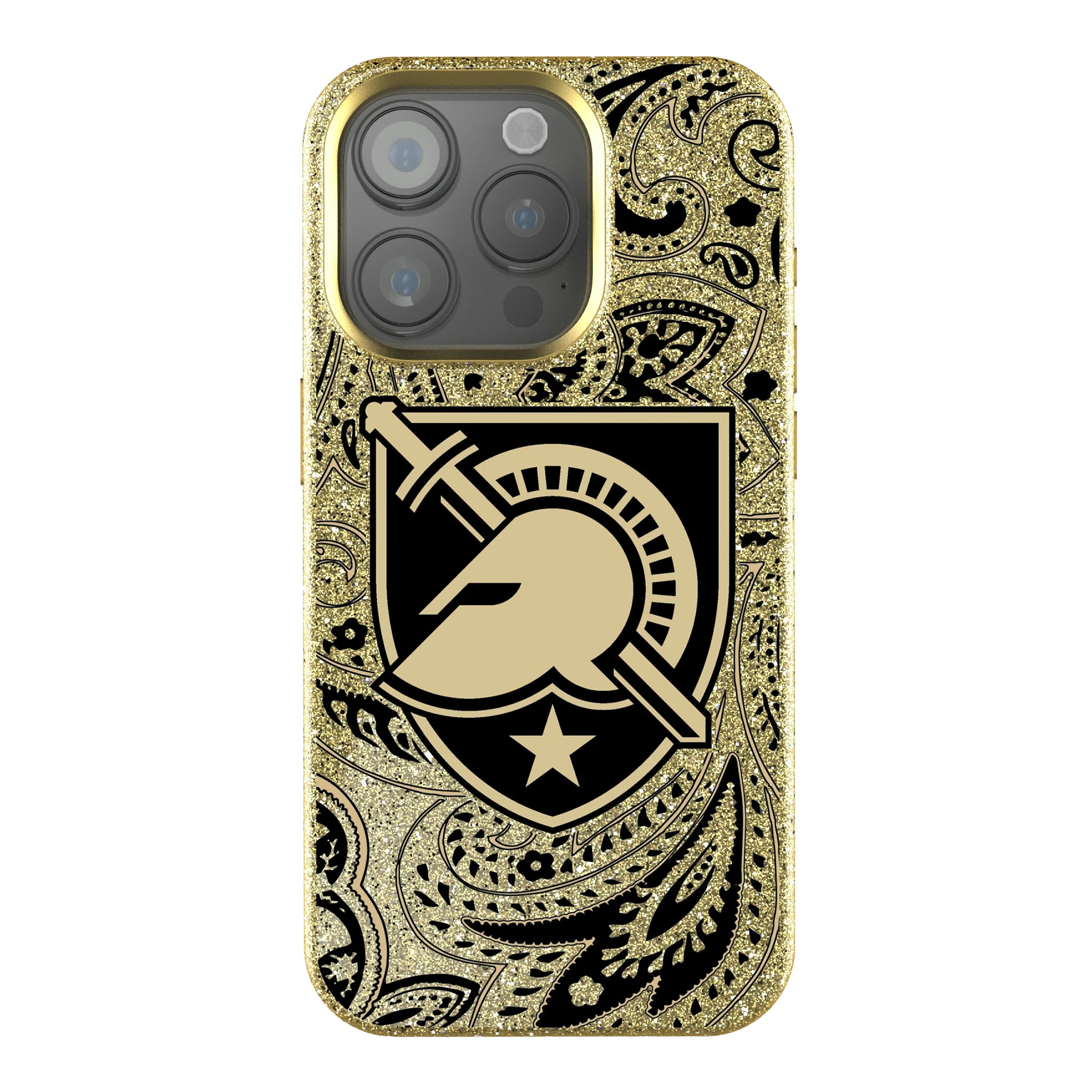 United States Military Academy Black Knights Paisley iPhone Bling Phone Case for Apple iPhone