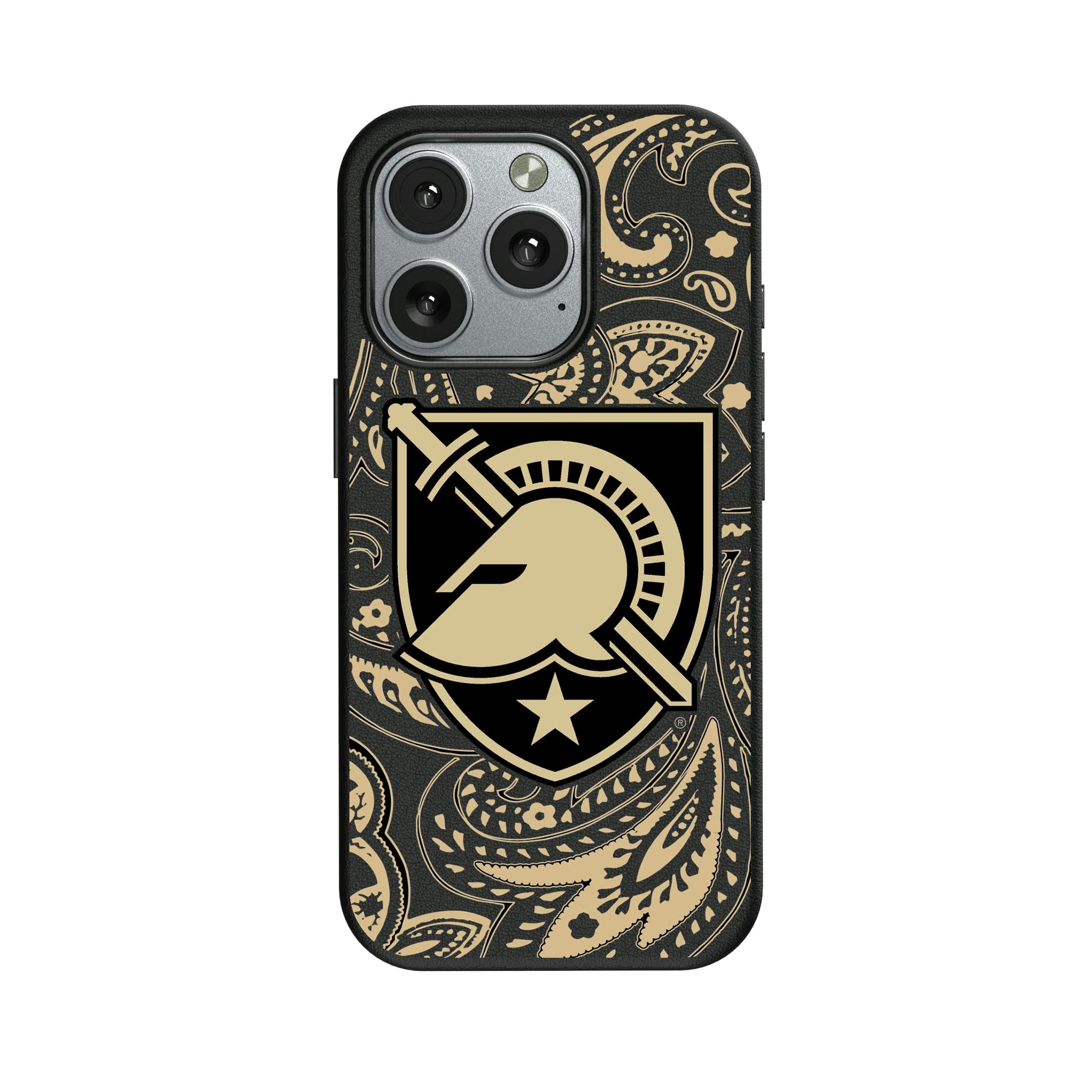 United States Military Academy Black Knights Paisley iPhone MagSafe Compatible Phone Case for Apple iPhone