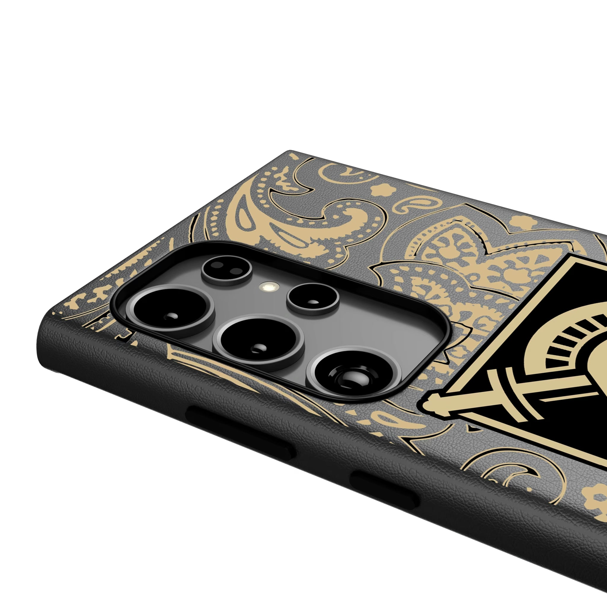 United States Military Academy Black Knights Paisley Galaxy MagSafe Compatible Phone Case for Samsung Galaxy - Detail
