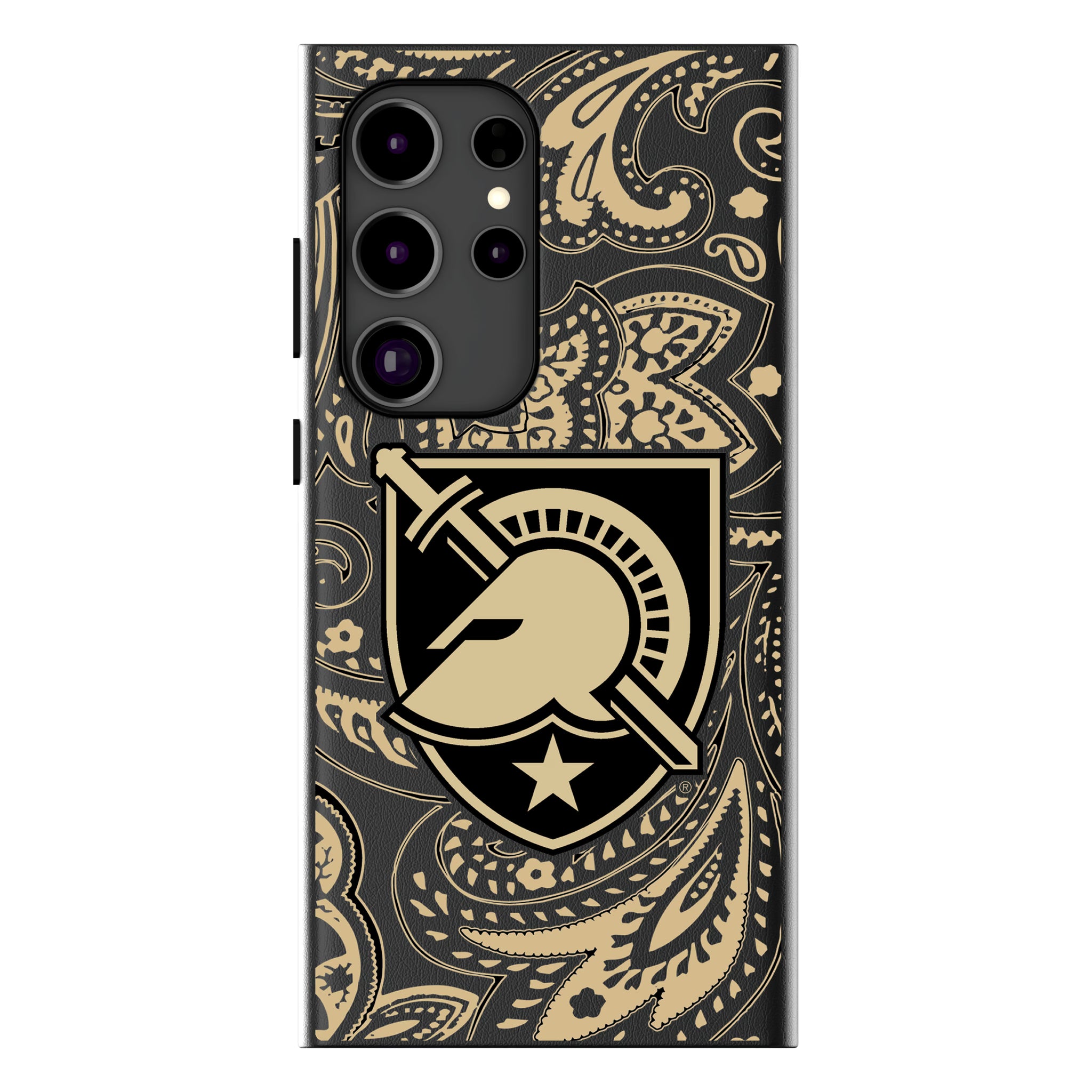 United States Military Academy Black Knights Paisley Galaxy MagSafe Compatible Phone Case for Samsung Galaxy