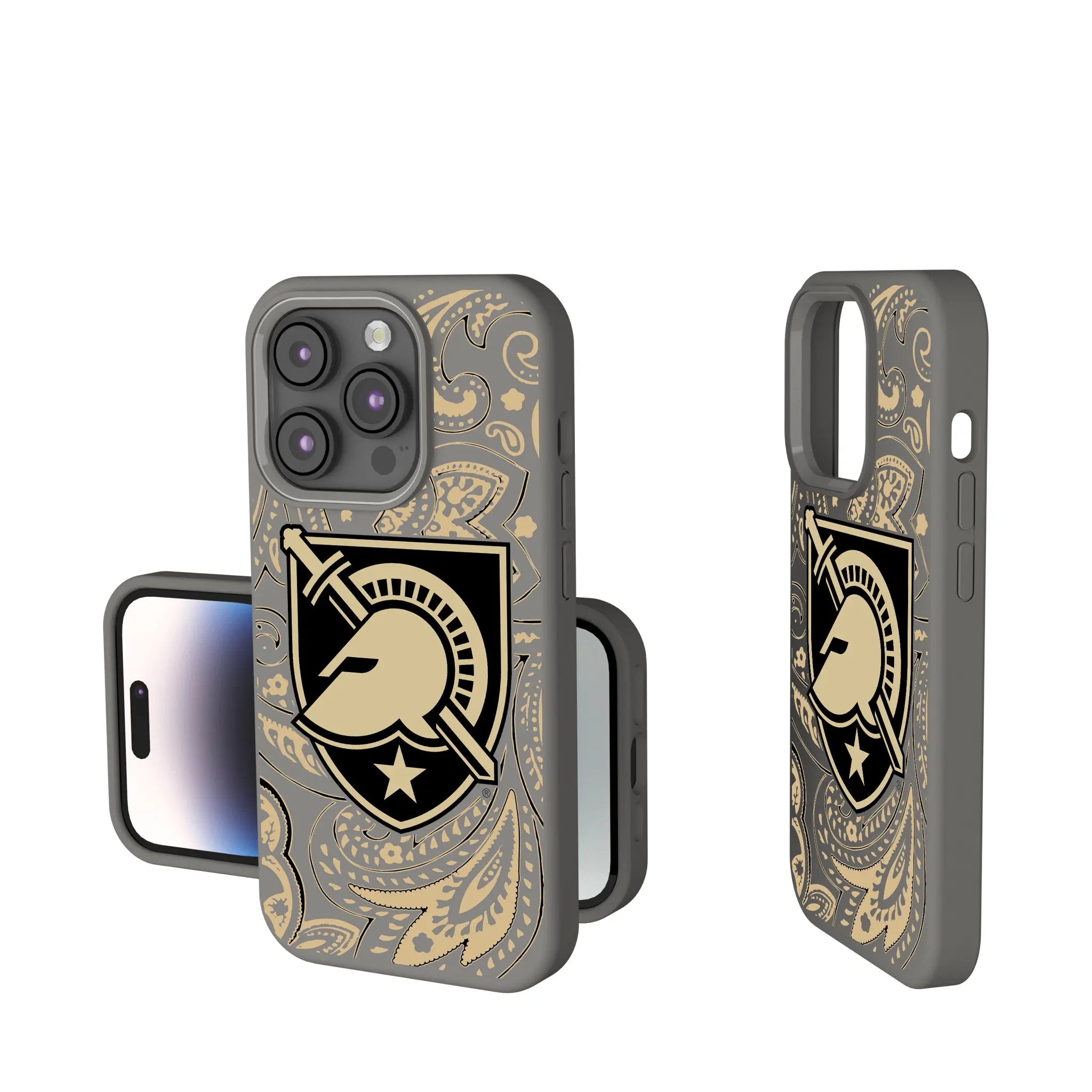 United States Military Academy Black Knights Paisley iPhone Soft Touch Phone Case for Apple iPhone