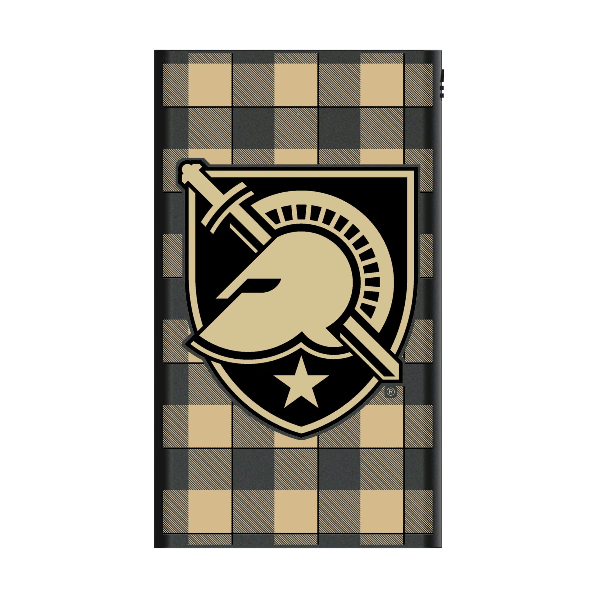 United States Military Academy Black Knights Plaid 5000mAh Flat Powerbank