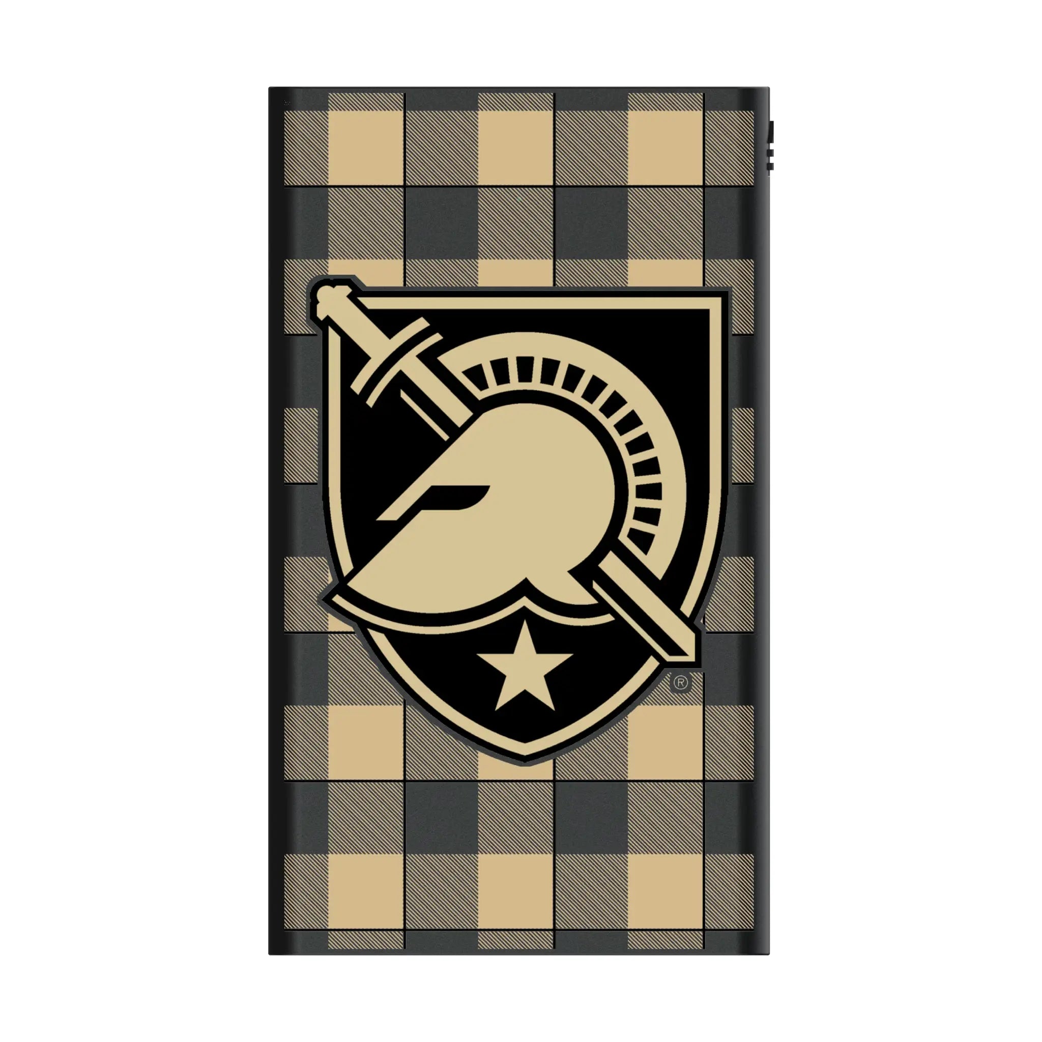 United States Military Academy Black Knights Plaid 5000mAh Flat Power Bank
