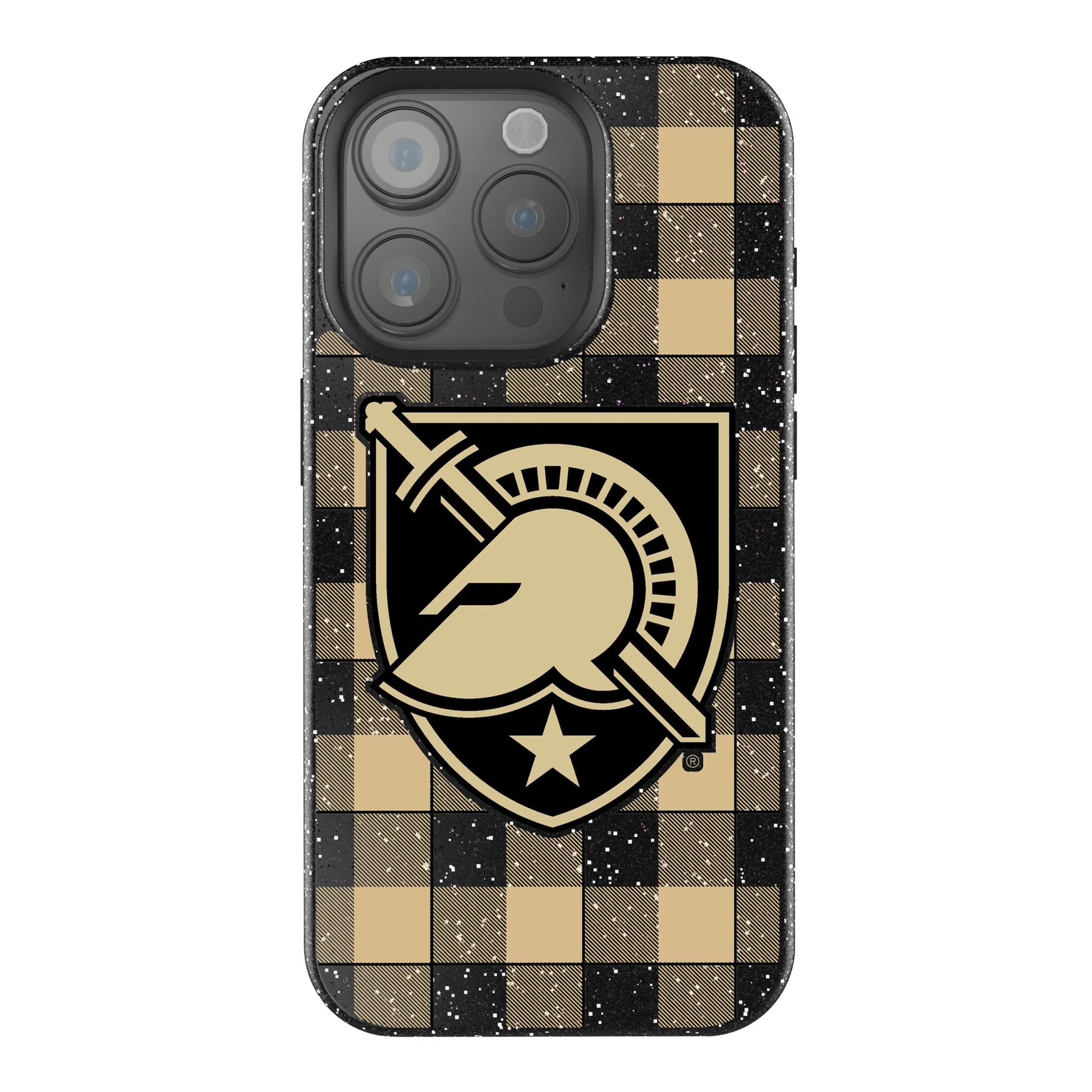 United States Military Academy Black Knights Plaid iPhone Bling Phone Case for Apple iPhone