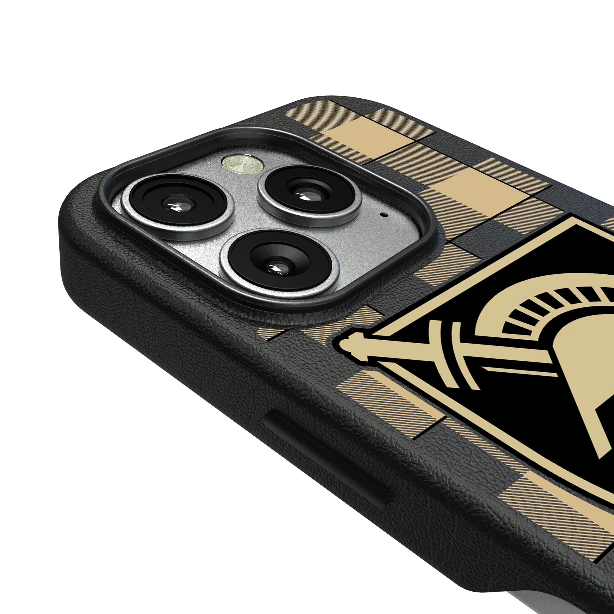 United States Military Academy Black Knights Plaid iPhone MagSafe Compatible Phone Case for Apple iPhone - Detail