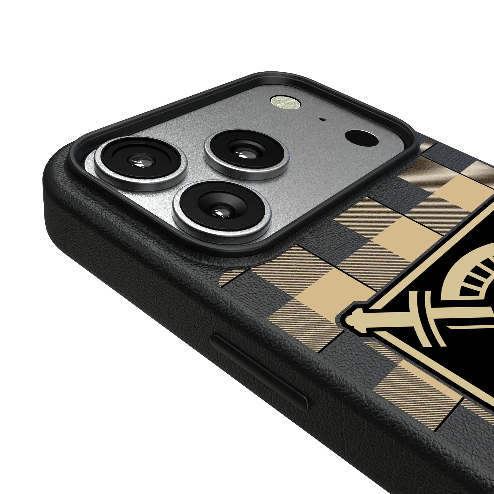 United States Military Academy Black Knights Plaid iPhone MagSafe Compatible Phone Case for Apple iPhone - Detail#Device_iPhone 17 Pro
