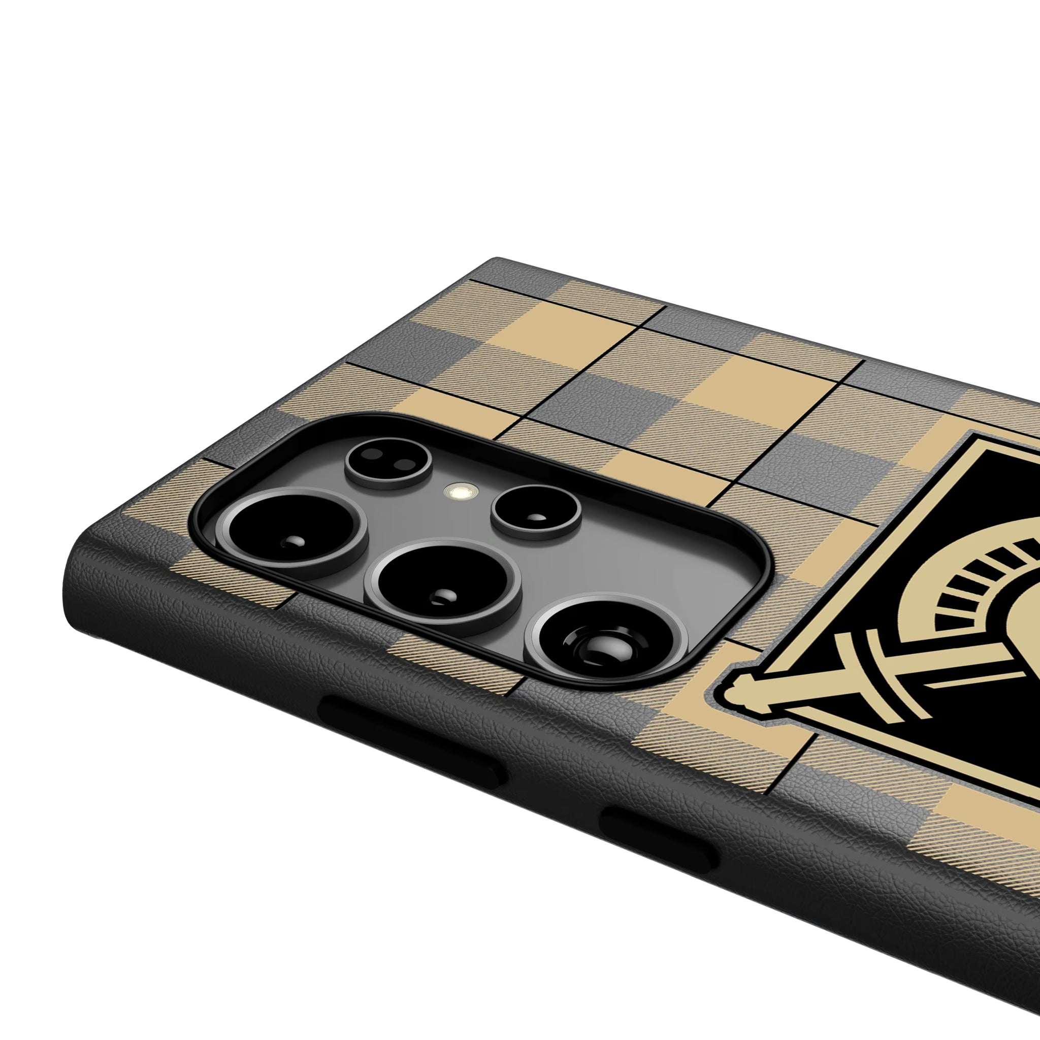 United States Military Academy Black Knights Plaid Galaxy MagSafe Compatible Phone Case for Samsung Galaxy - Detail
